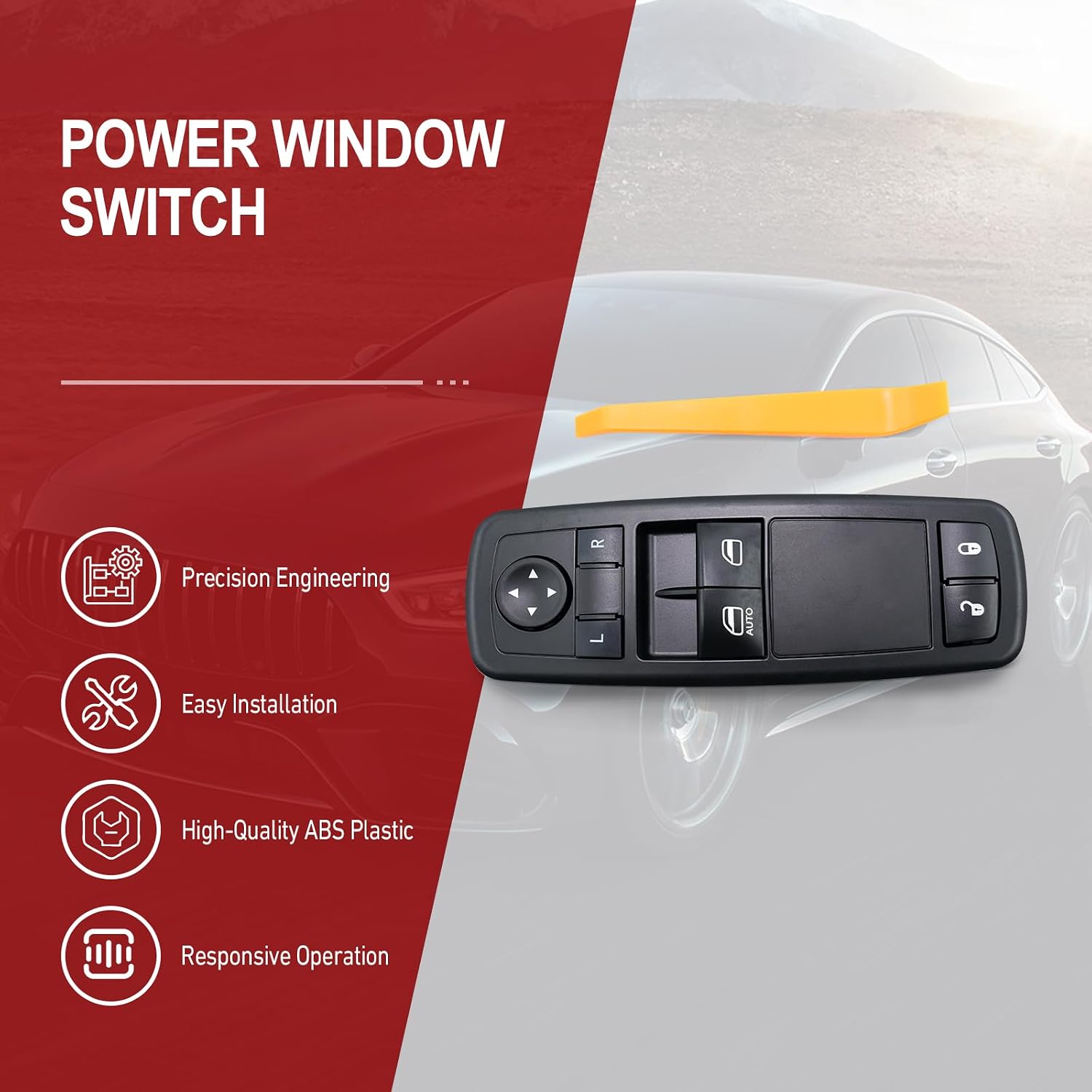 Power Window Switch Compatible with 2012 2013 2014 2015 Chrysler Town & Country, Dodge Grand Caravan, Ram C/V Cargo Van, Driver Side Master Switch OE 68298870AA, 68110870AA