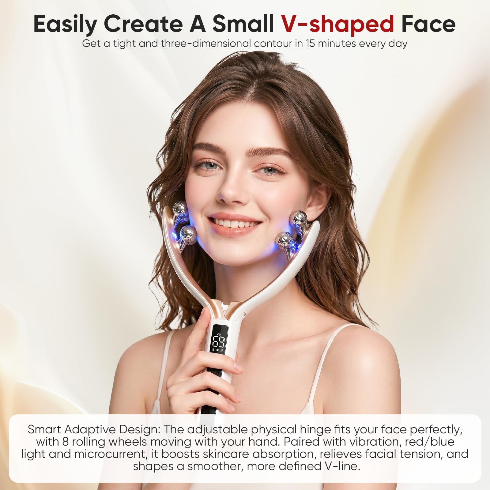 5 in 1 Face Massager, Face Roller Jaw & Tmj Massager for Lymphatic Drainage