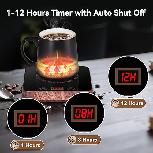 Miniatura 17 de Calentador de café para escritorio con apagado automático, calentador de taza de café para escritorio con apagado automático, 2 temperaturas