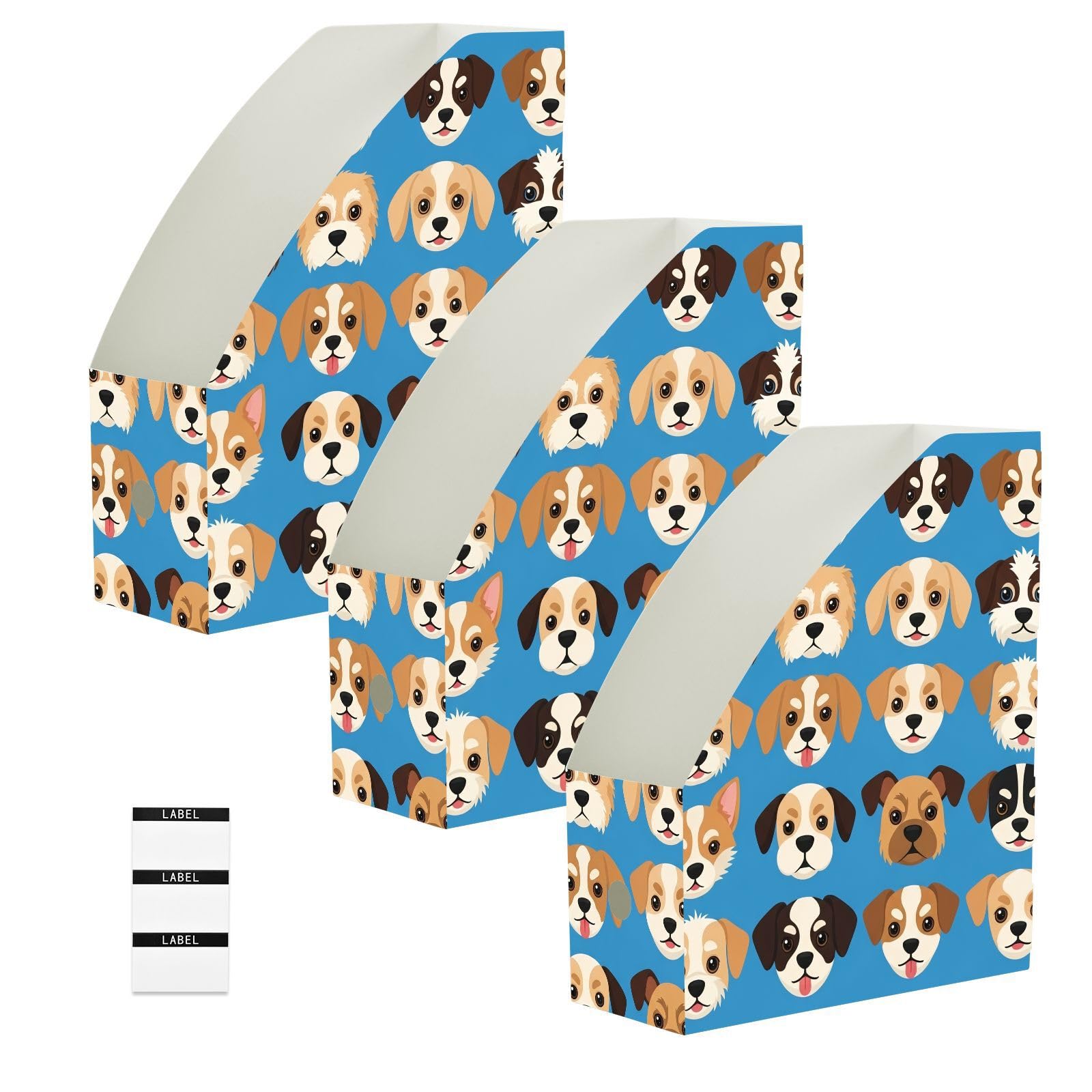 Organisateur de fichiers pliable en forme de chien bleu
