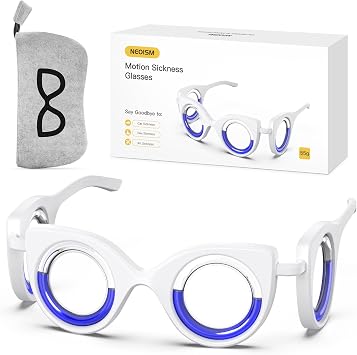 NEOISM Motion Sickness Glasses Car Sickness Glasses Relieve Carsickness Airsickness Seasickness Portable Anti Nausea Car Sick Glasses Adults or Kids