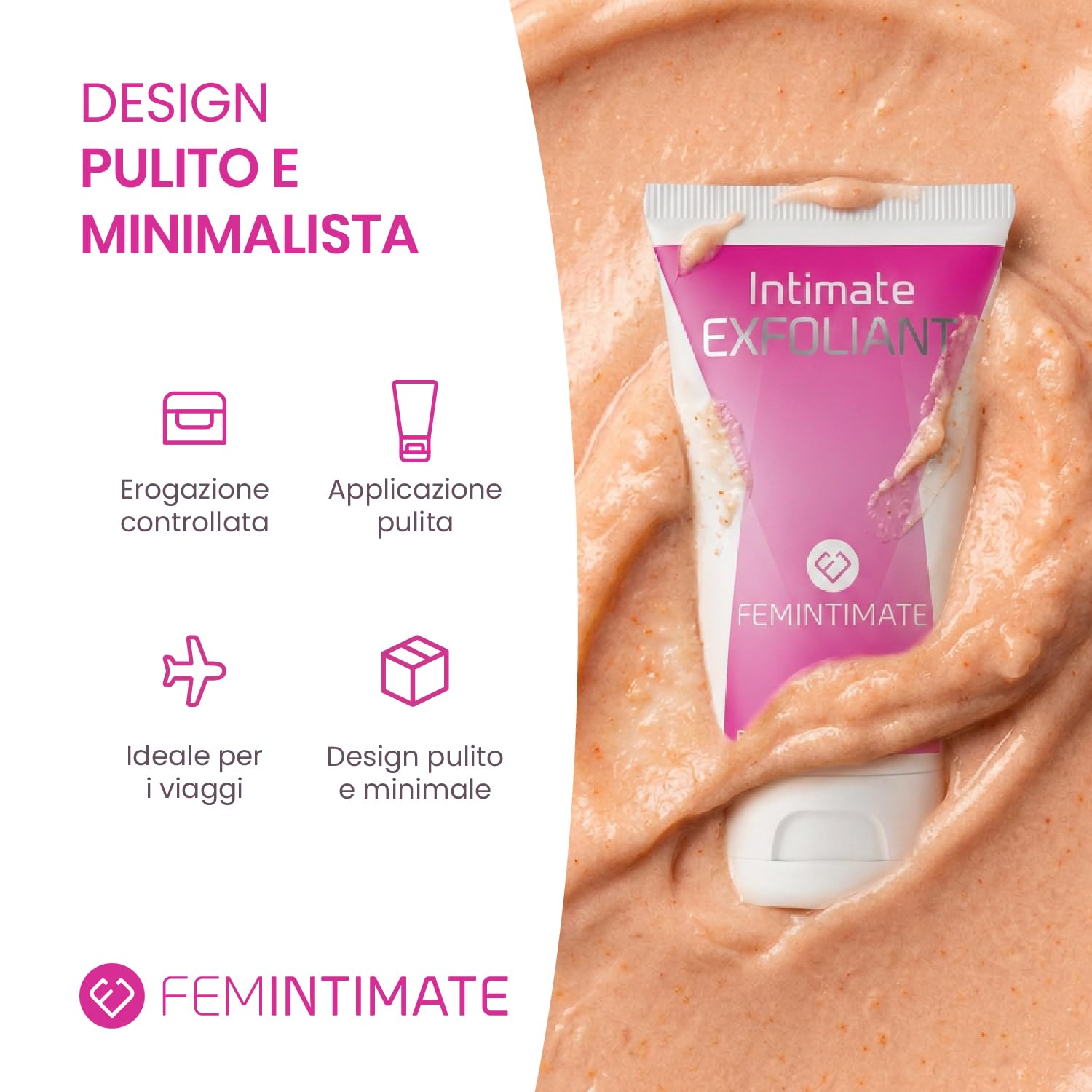 Intimate Exfoliant 50ml – Exfoliante Íntimo Suave con Bambú y Arroz – Previene Vellos Encarnados, Mejora la Textura y Prepara la Piel para Depilación y Cuidado Diario