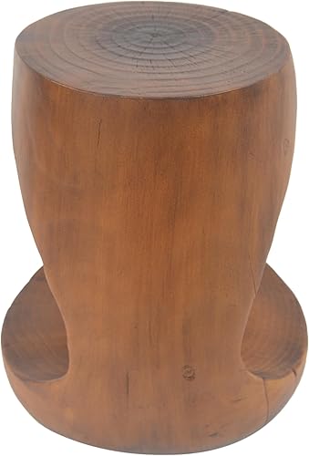 Miniatura 117 de kevinplus Mesa auxiliar redonda de madera para sala de estar, mesa auxiliar retro en relieve para apartamento, dormitorio, oficina (diámetro 20.5 x