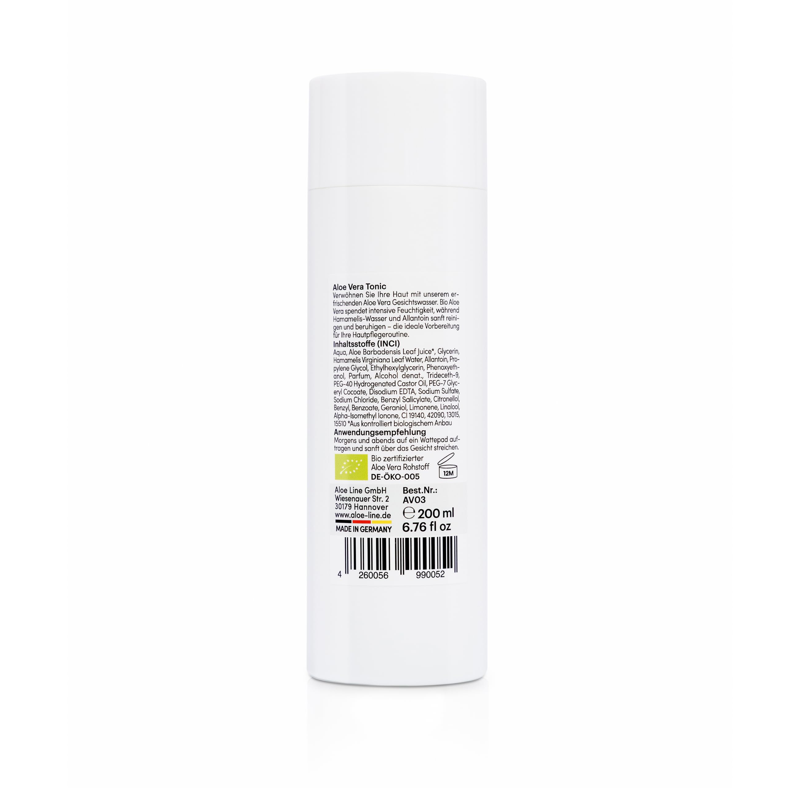 Aloe Vera Gesichtswasser/Tonic - Glttet & erfrischt die Haut - enthlt 25%  Bio Aloe Vera, Glycerin, Hamamelis Virginiana & Allantoin - VEGAN - Made in  Germany / 1er Pack (1 x 200 ml) : Amazon.de: Kosmetik