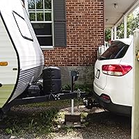 Vista 8 de VEVOR Gato eléctrico para remolque, capacidad de peso de 4000 libras, conector de lengüeta eléctrico de 9.84 a 33.85 pulgadas con cubierta