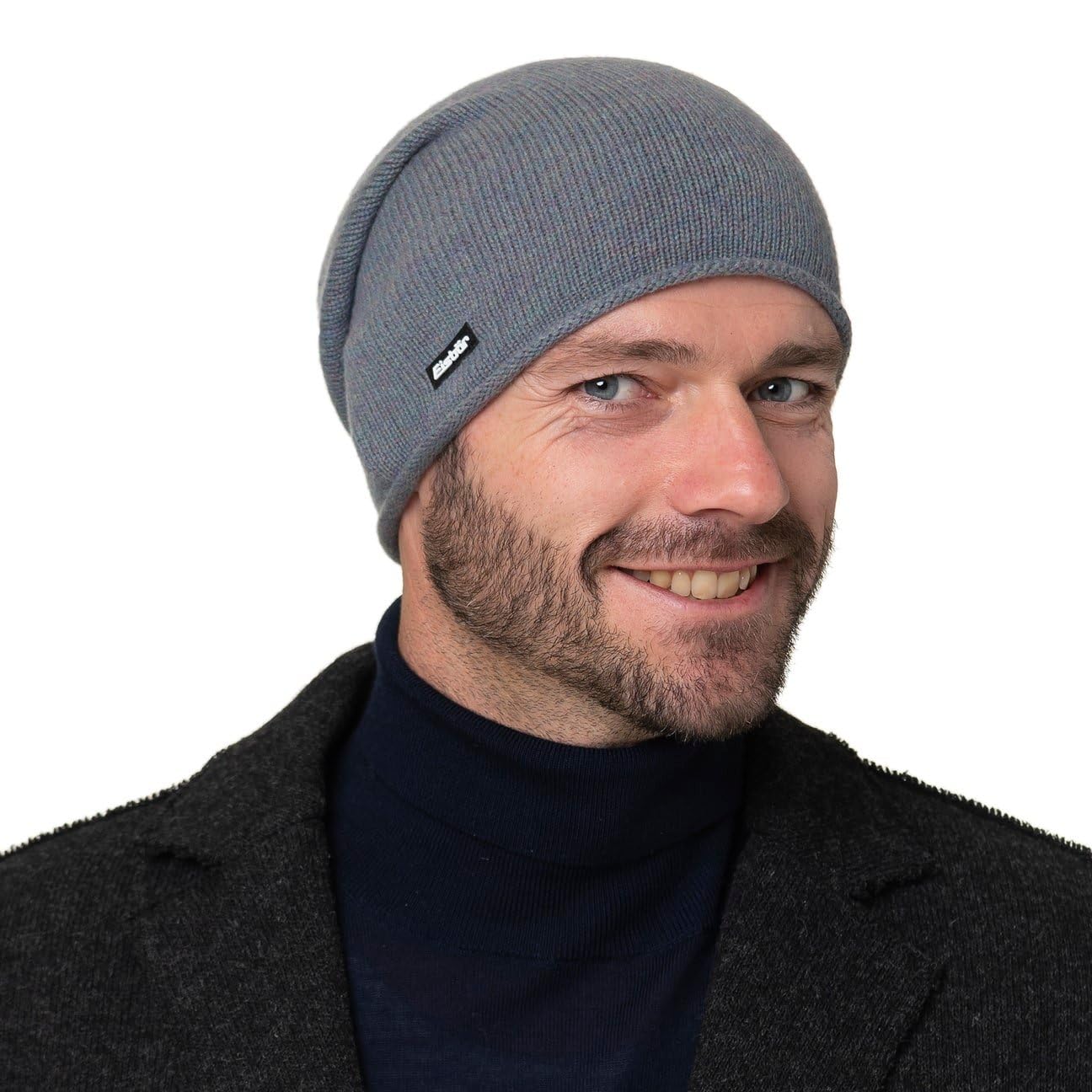 Eisbär Soft Kaschmir Oversize Beanie Kaschmirmütze Strickmütze Damenmütze Herrenmütze Wintermütze Damen/Herren - Made in Austria Winter Herbst-Winter