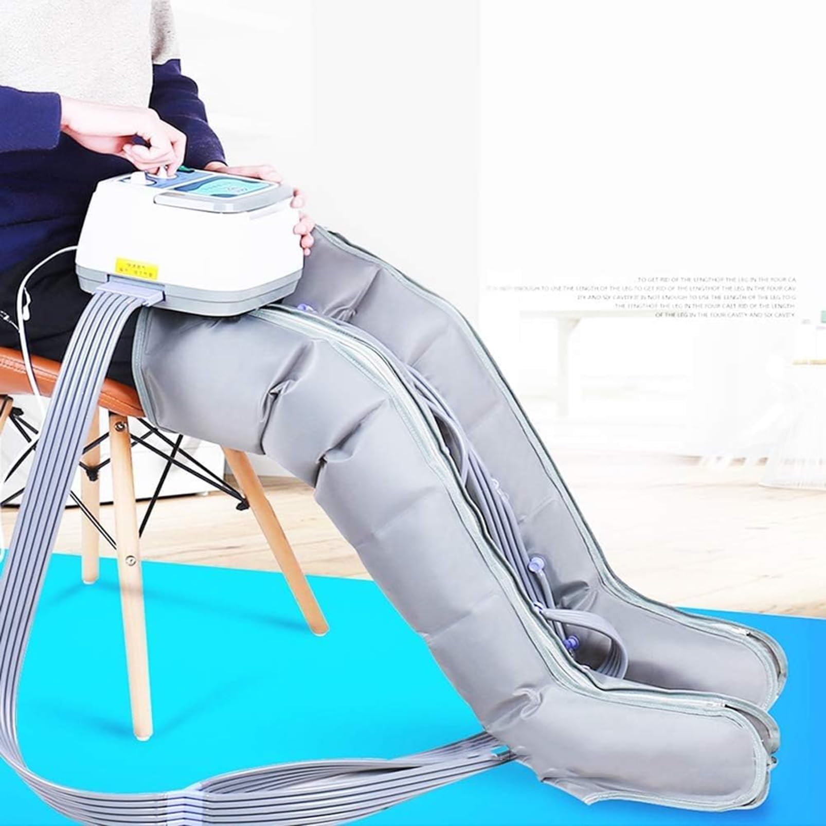 Massaggiatore elettrico a compressione d'aria per gambe, massaggiatore elettrico a compressione d'aria, massaggiatore per braccio e piede per il rilassamento della vita, favorisce la circolazione