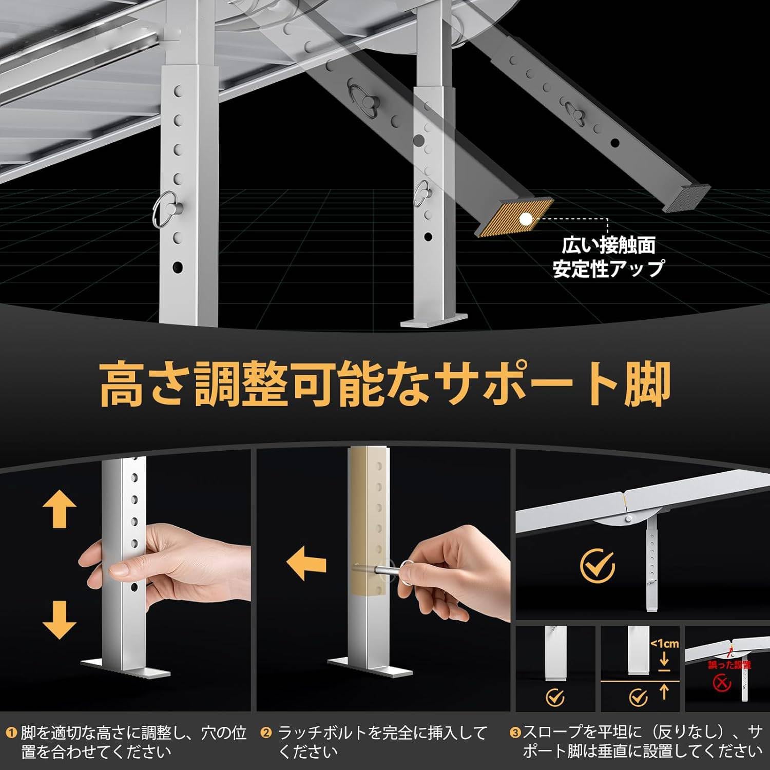 Amazon.co.jp: アルミスロープ 長さ 61cm 幅 73cm 荷重 363kg 折り畳み 
