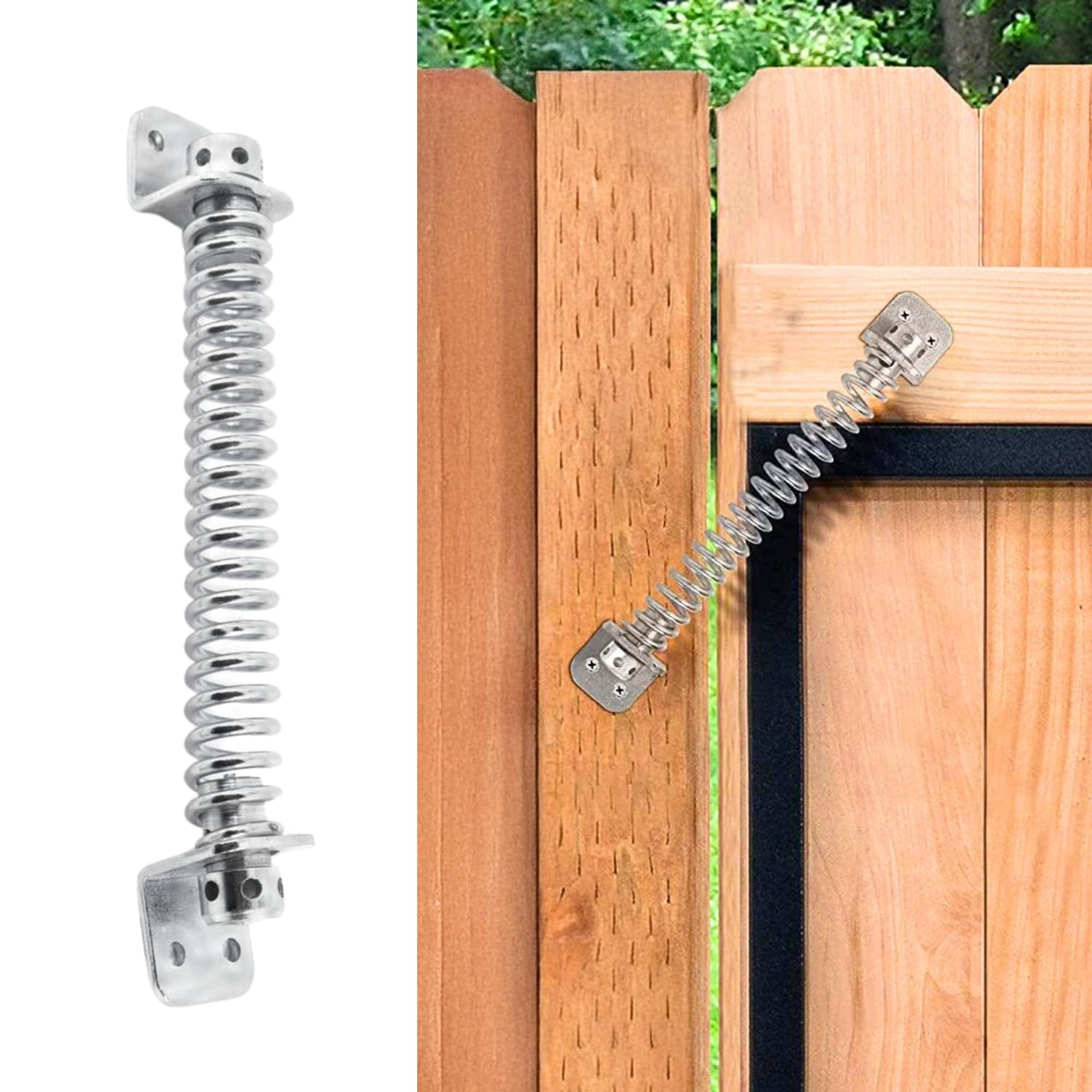 Garden Mile Heavy Duty 8" Inch Gate Spring Closer Galvanised Steel Adjustable Tensioner For Garden Gate And Door Automatic Closer Versatile Metal Spring Closure Gate Hardware