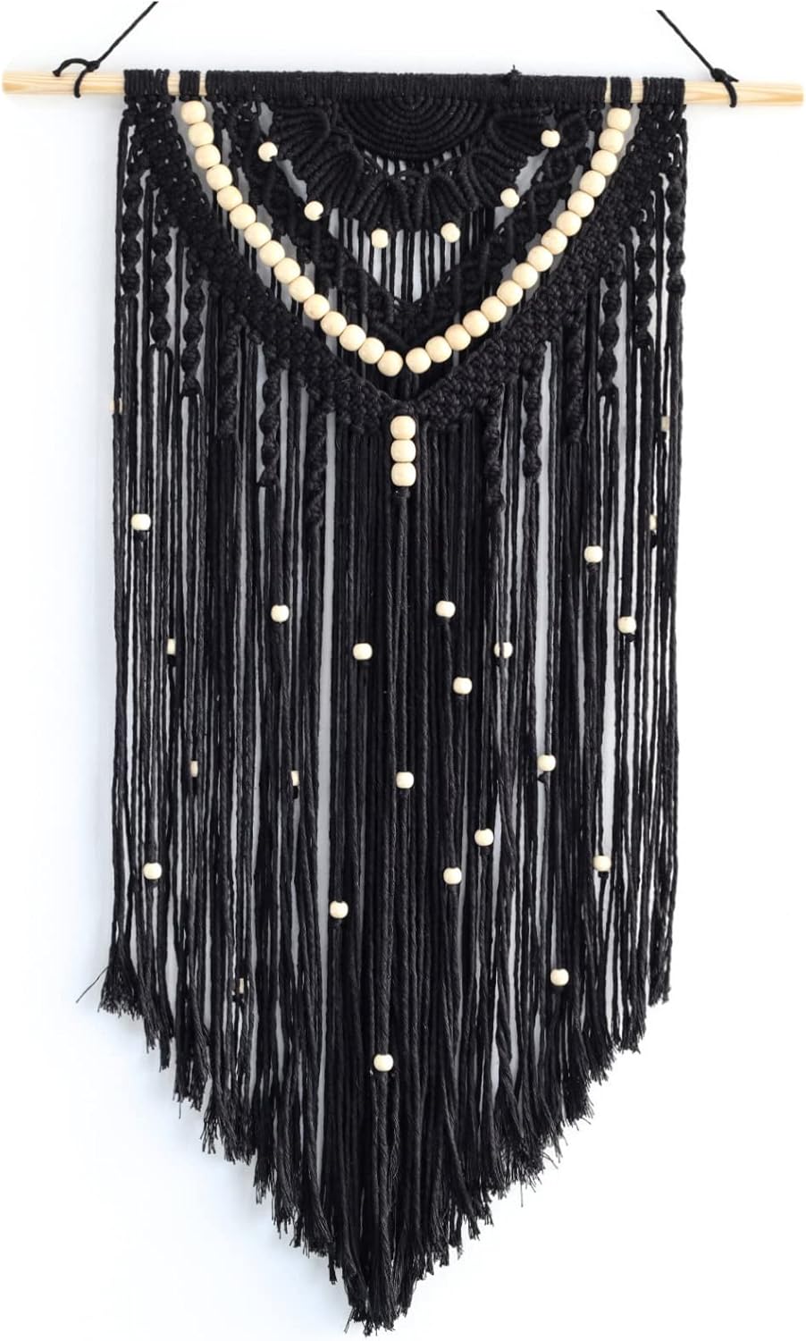 OSALADI 2rolls Natural Cotton Rope for DIY Crafts of Twisted Cotton Cord Ivory Black for Macrame Weaving and Home Decoration Projects