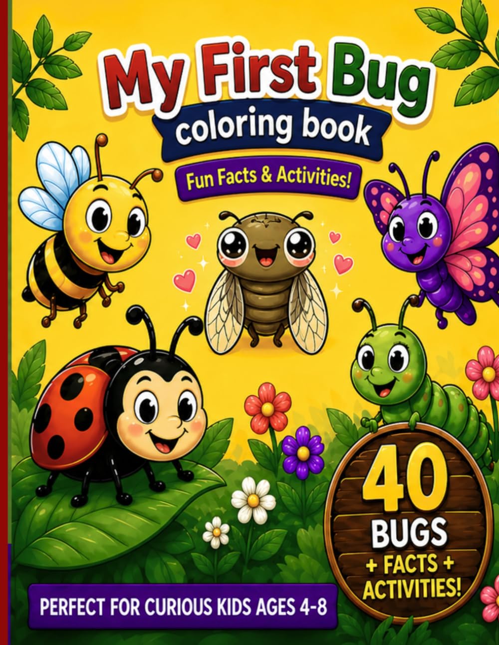 My First Bug Coloring Book: Fun Facts, Cute Bugs & Easy Activities (Little Explorers Coloring Adventure Series)
