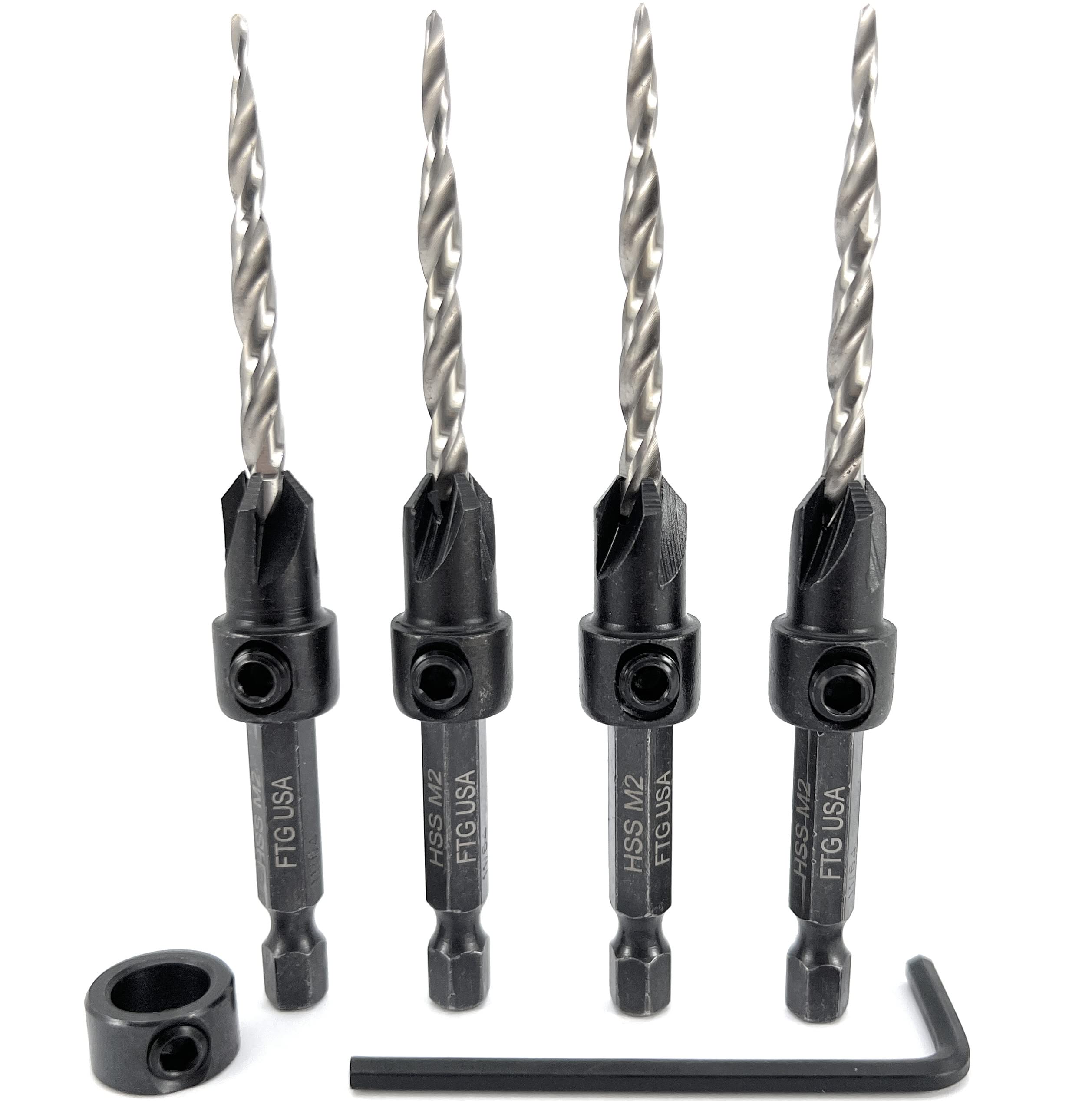 FTG Countersink Drill Bit Set - 5 Piece Wood -25