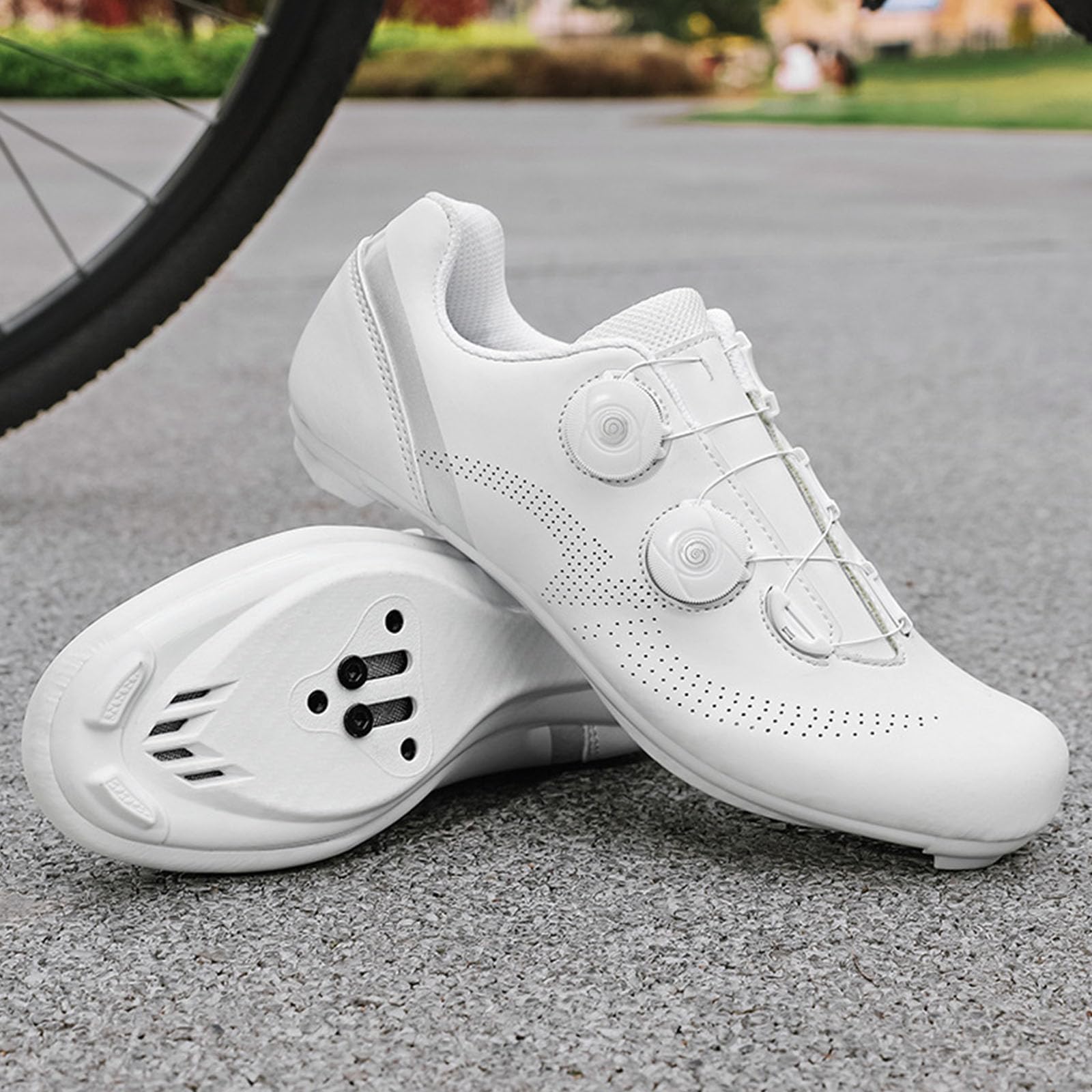 Zapatilla de Ciclismo Carretera para Hombre, Zapatos Bicicleta de Carretera Compatibles con SPD/SPD-SL Lock System Unisex Respirables
