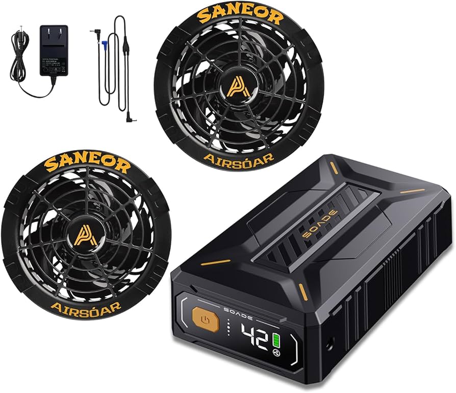 ファンバッテリーセット 作業服42V超高出力 40500mAh大容量PSEマーク Amazon.co.jp: 【42V超高出力 40500mAh大容量】ファンバッテリー