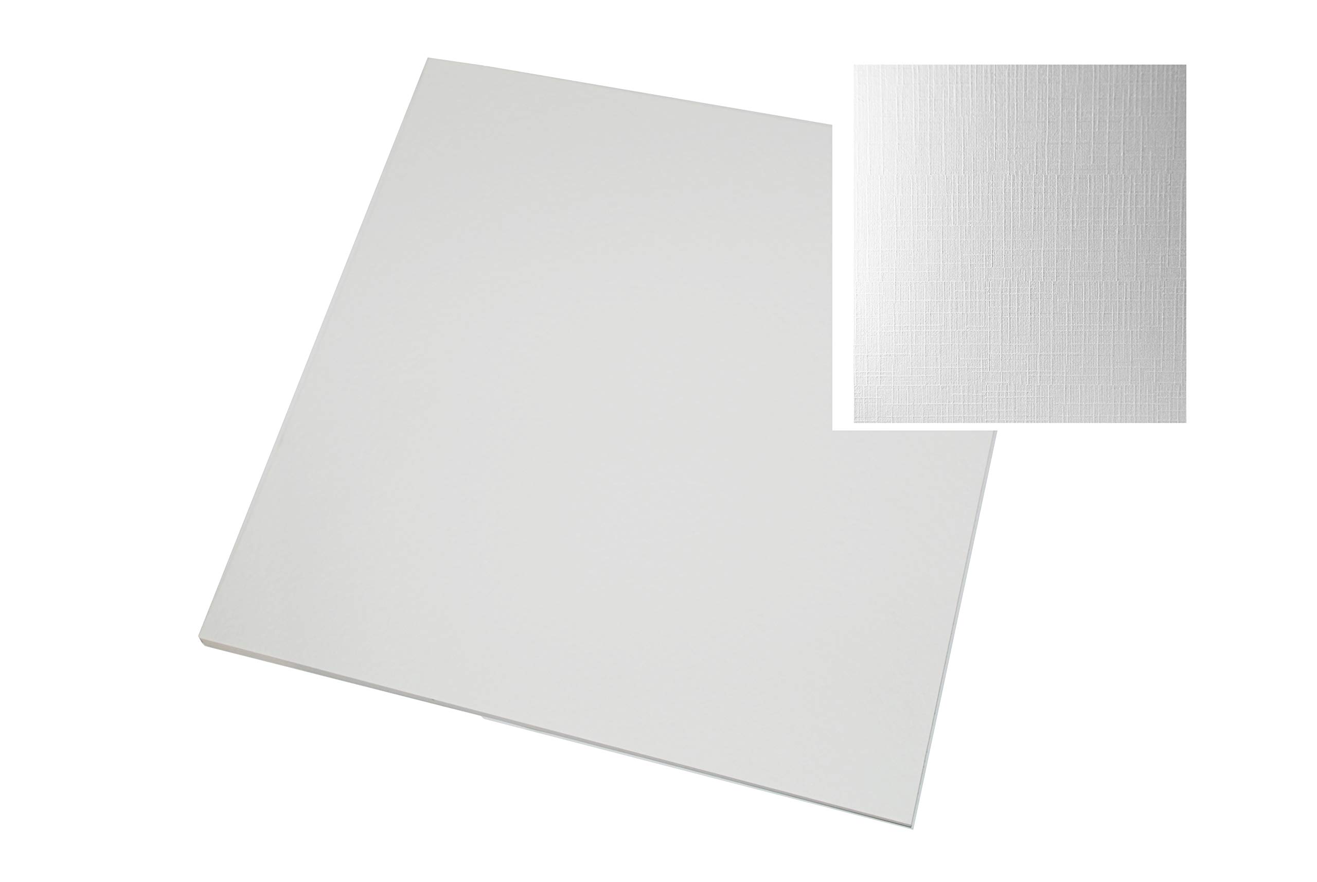 Craft UK 2355 12X12 White Linen Recycled Card