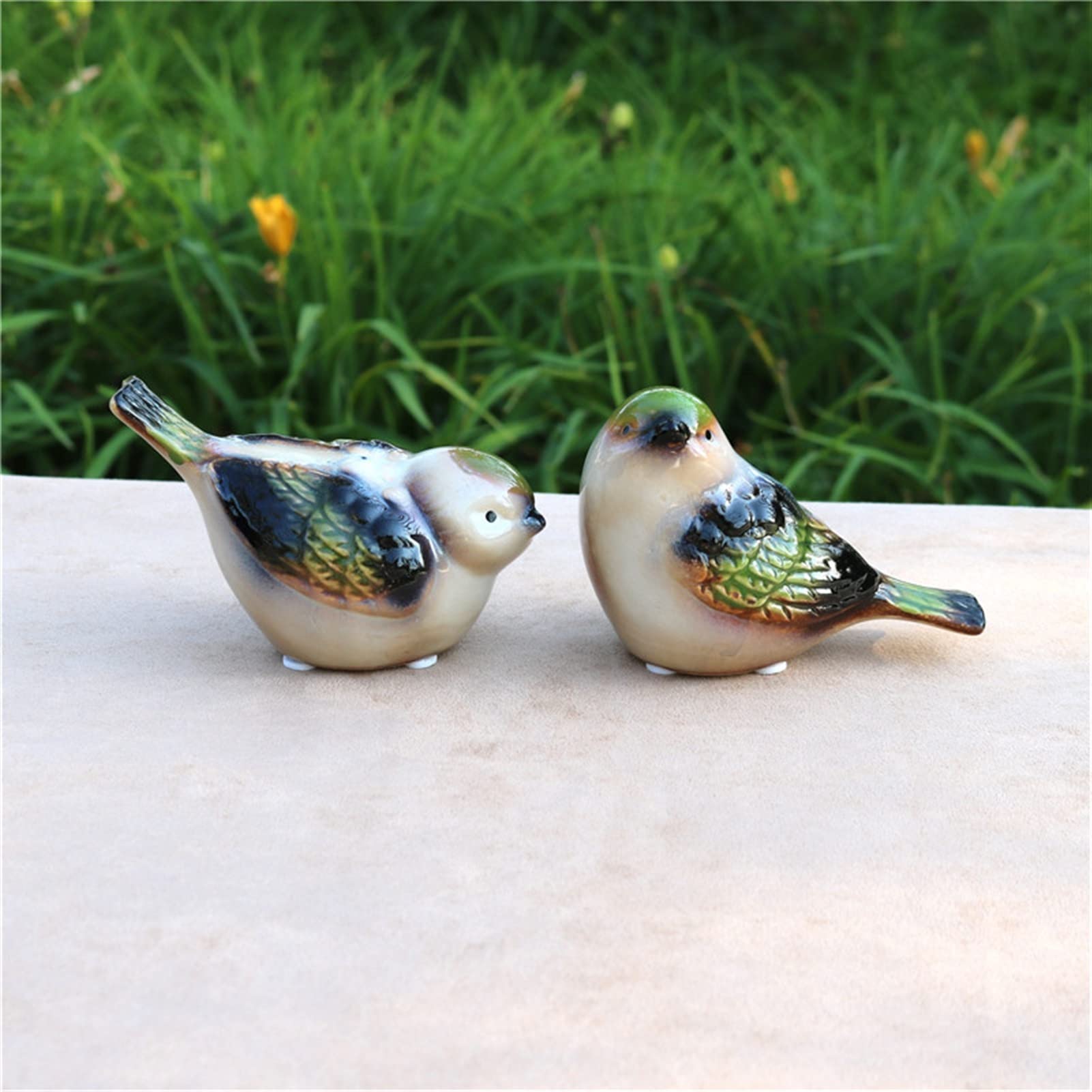2 pc. Porcelanowa para Ptak Figurka Ceramiczna Birdie Miniaturowa Dekoracja Rzemiosła Ornament Walentynki Prezent Dla Ślubnych Favor Desktop Statue