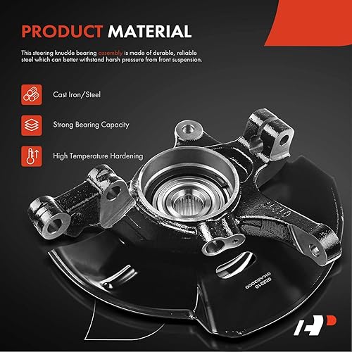 Miniatura 4 de A-Premium Conjunto de cubo de cojinete de dirección delantero y cojinete de rueda compatible con Hyundai Tucson 2010-2013, Kia Sportage 2010, con 5