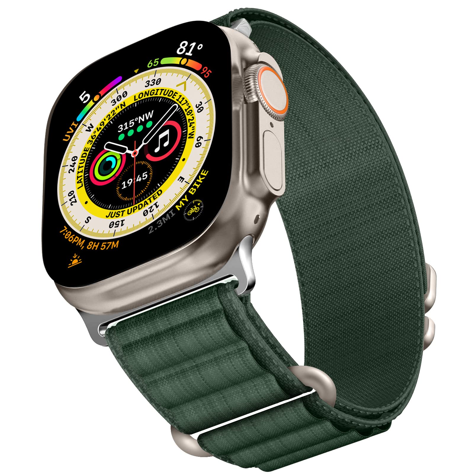 Alpine Loop for Apple Watch Band 49mm 45mm 41mm 44mm 40mm 42mm 38mm, iWatch Bands Nylon Sport Strap Women Men G-Hook Bracelet Wristband for Apple Watch Ultra/Ultra 2 Band Series 9 8 7 6 5 4 3 2 1 Series SE