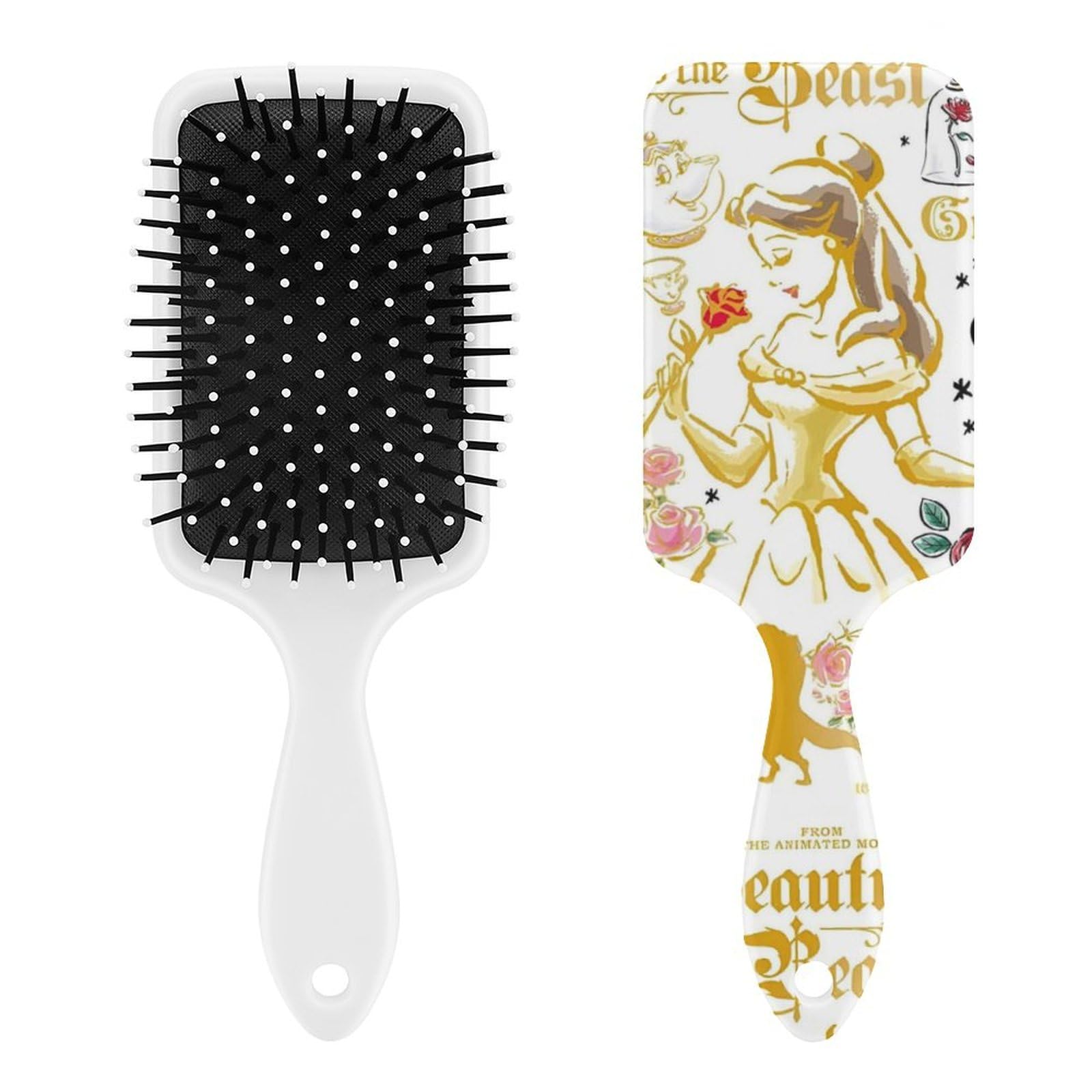 Amazon | 美女と野獣 パドルブラシ ヘアブラシ くし 絡まない