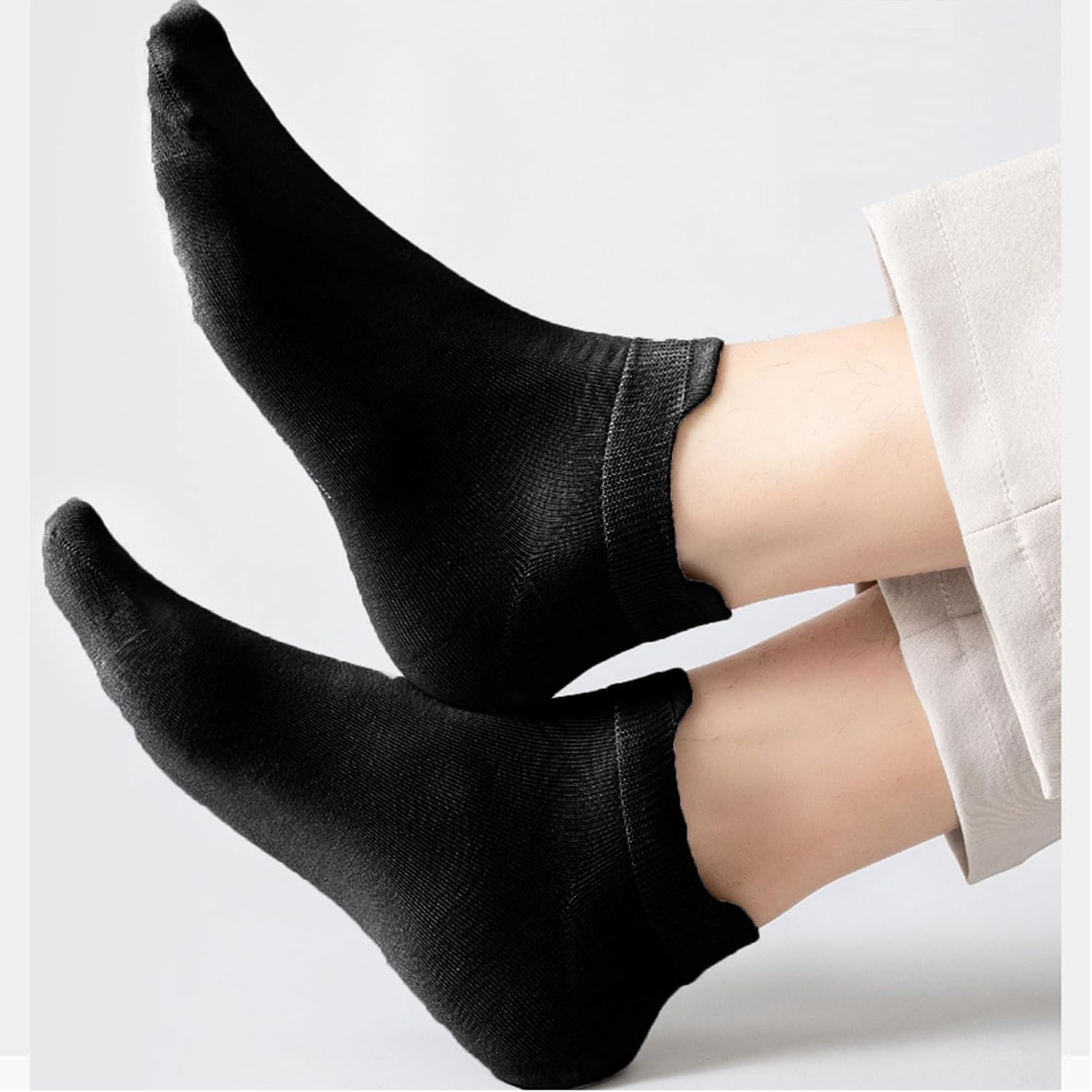 10-20 Pairs Athletic Ankle Socks for Men Breathable Low Cut Running Socks Cushioned Moisture Wicking for Sport Traveling - Image 3