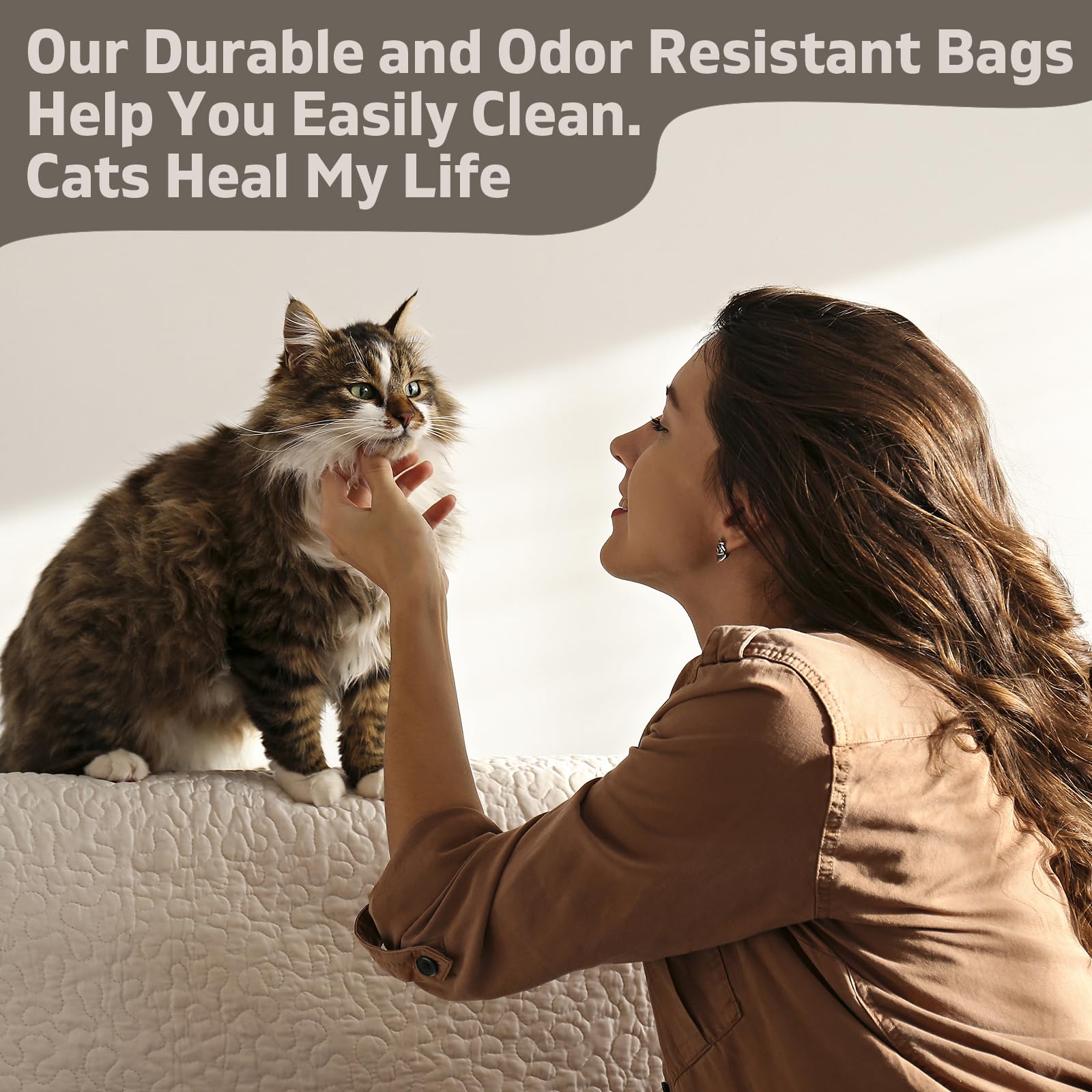 Paquete de 100 bolsas de arena para gatos para PetSnowy Snow+ caja de arena para gatos, resistente a desgarros y fugas, bolsas de basura autosellantes para cajones de residuos para PetSnowy (100)
