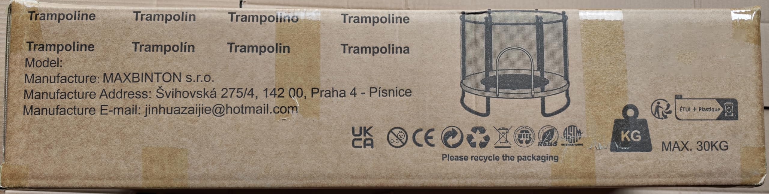 Trampoline pour Enfants 150 cm intérieur/extérieur – avec Filet de sécurité, Panier de Basket et Accessoires de Jeu. Cadeau d'anniversaire et de Noël pour garçons et Filles