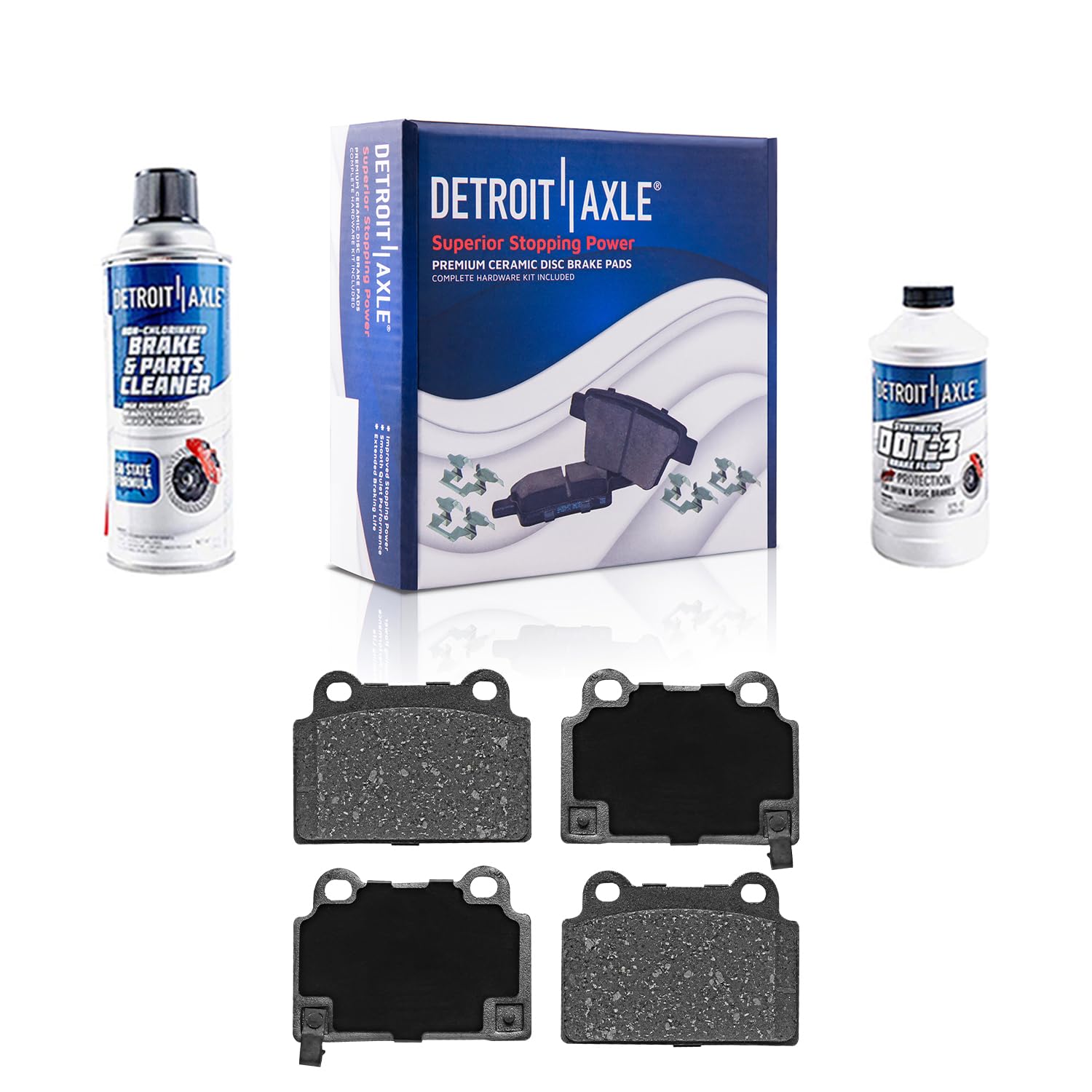 Detroit Axle - Rear Brake Pads for 2008-2015 Mitsubishi Lancer, Ceramic