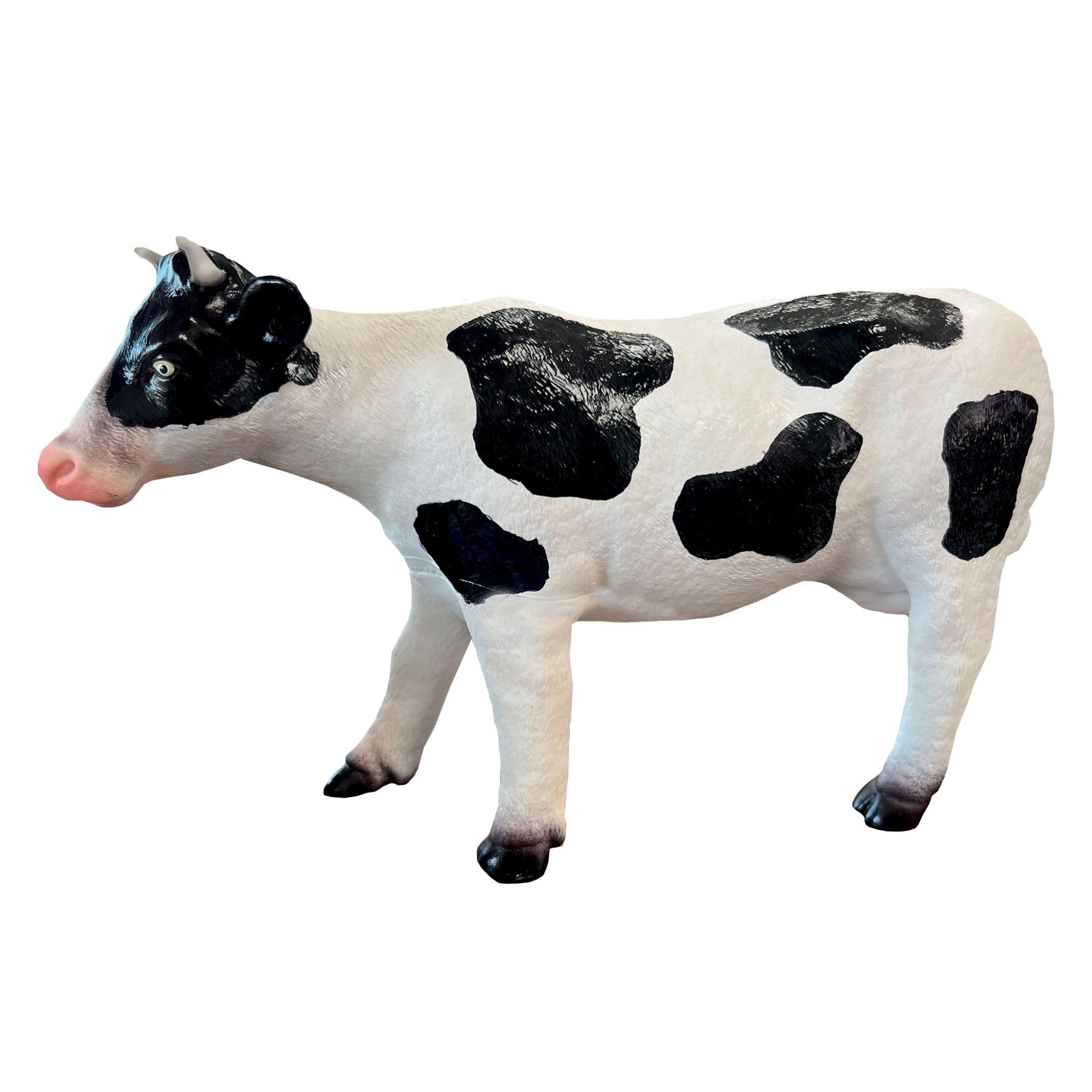 SoftArk Replicas - Cow from Deluxebase. Large Realistic Animal Figurines, Soft Eco-Friendly Kids Toys, Jumbo Farm Animal Toy for Imaginative Play.