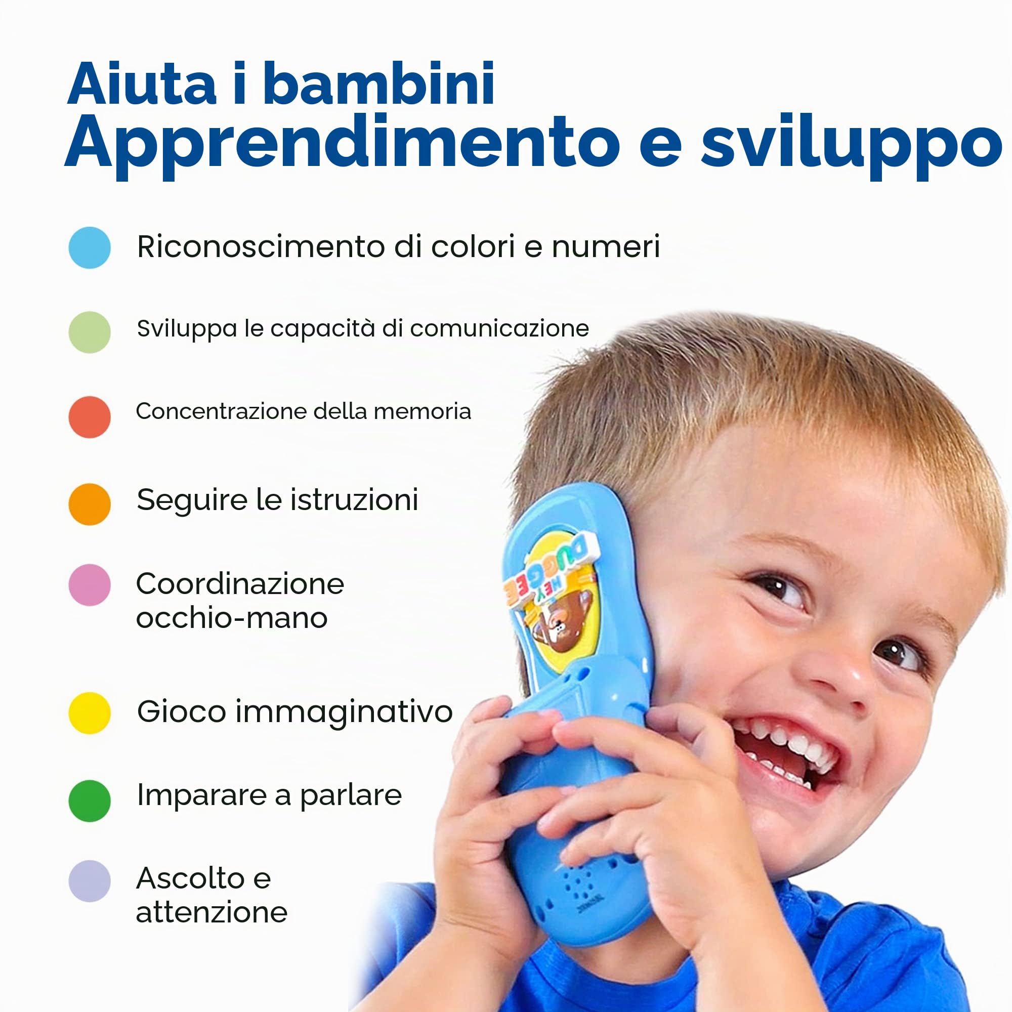 Hey Duggee Giocattoli, Flip & Learn, telefono giocattolo per bambini, aiuta lo sviluppo del bambino, l'apprendimento, la risoluzione dei problemi, la comunicazione, la coordinazione occhio-mano e le