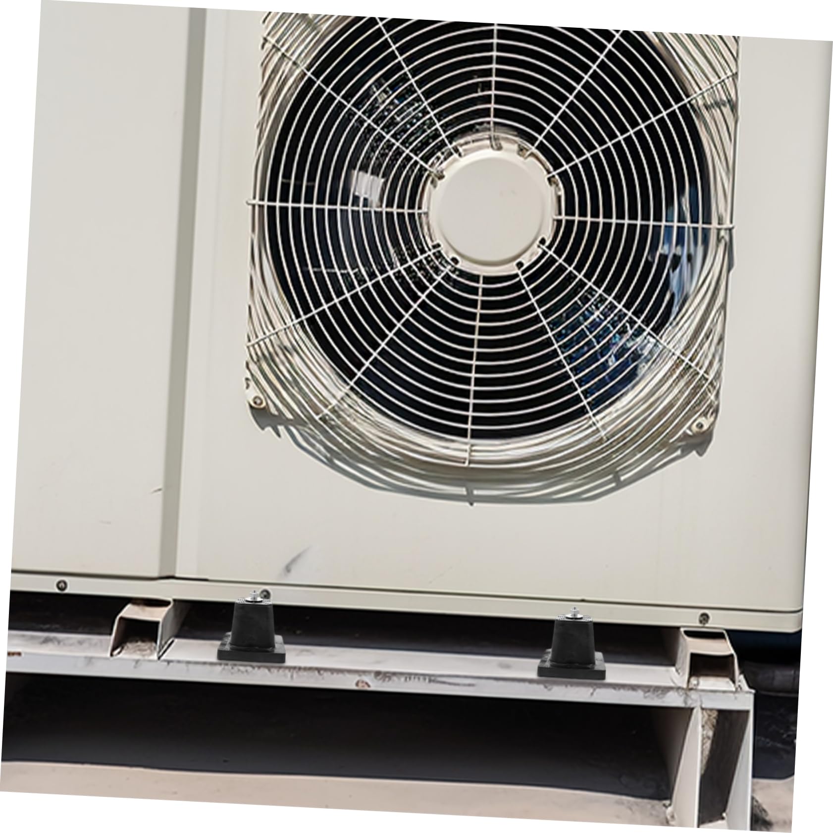 Didiseaon 4 Pezzi Piedini Antivibranti per Unità Esterna Condizionatore in Gomma e Metallo, Assorbimento Urti e Riduzione Vibrazioni, Base Supporto Nero per Climatizzatore