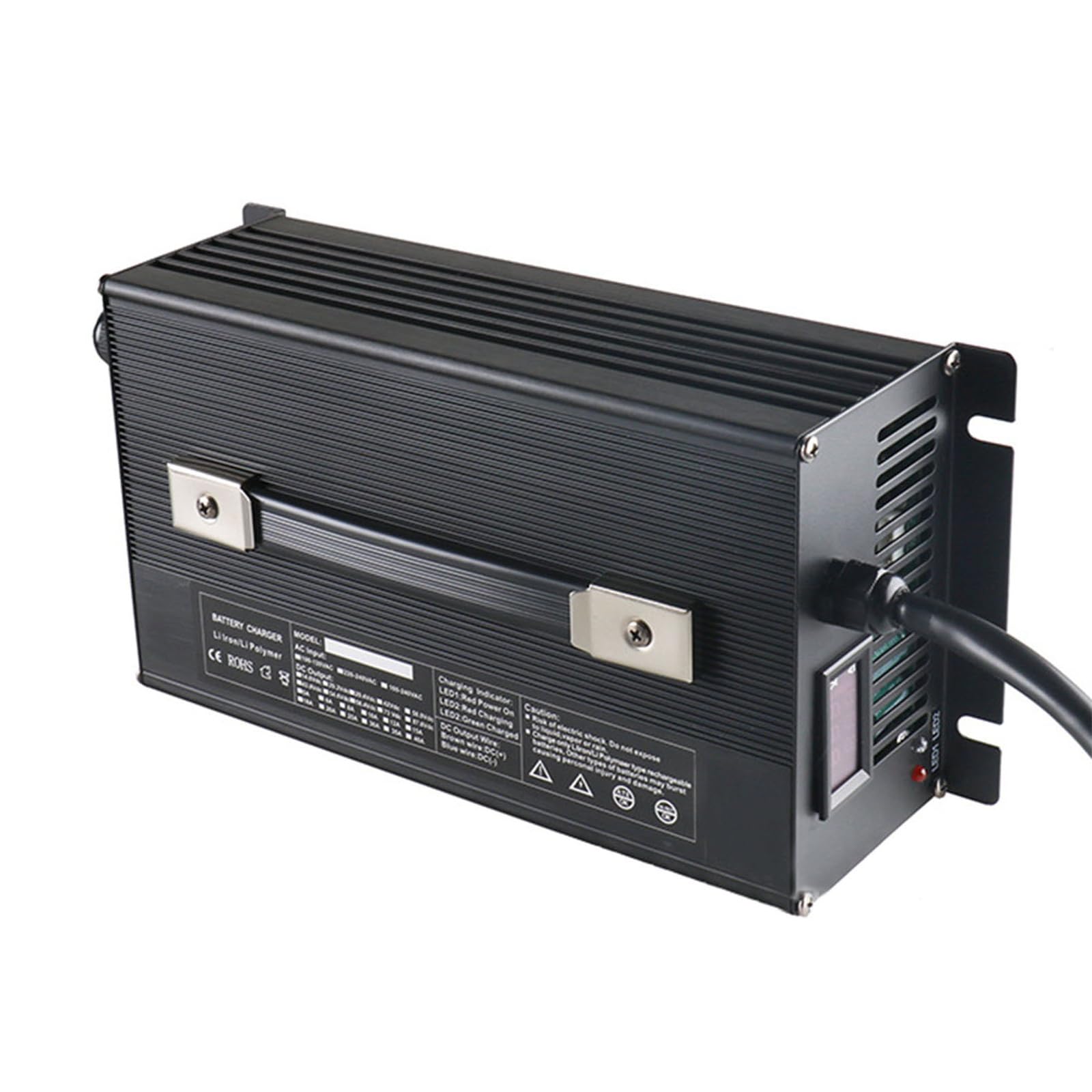 Generic Ładowarka akumulatorów do wózków widłowych 36V 30A Ładowarki akumulatorów kwasowo-ołowiowych 36 V z wyświetlaczem LCD i uchwytem do wózków widłowych elektrycznych, wózków paletowych