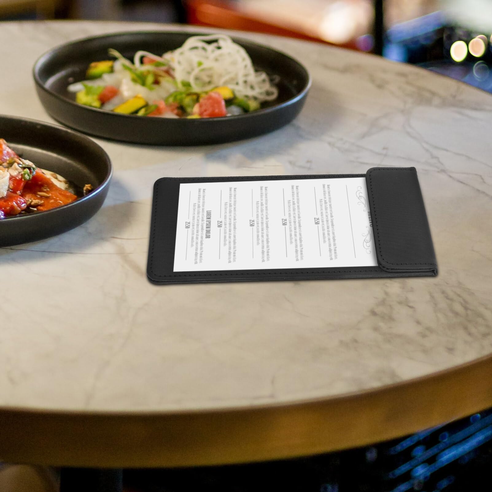 SOLUSTRE Check Presenters for Restaurants Check Holder Check Book Guest Check Books Restaurant Supplies for Servers, Waiter, Waitress, Bar Black