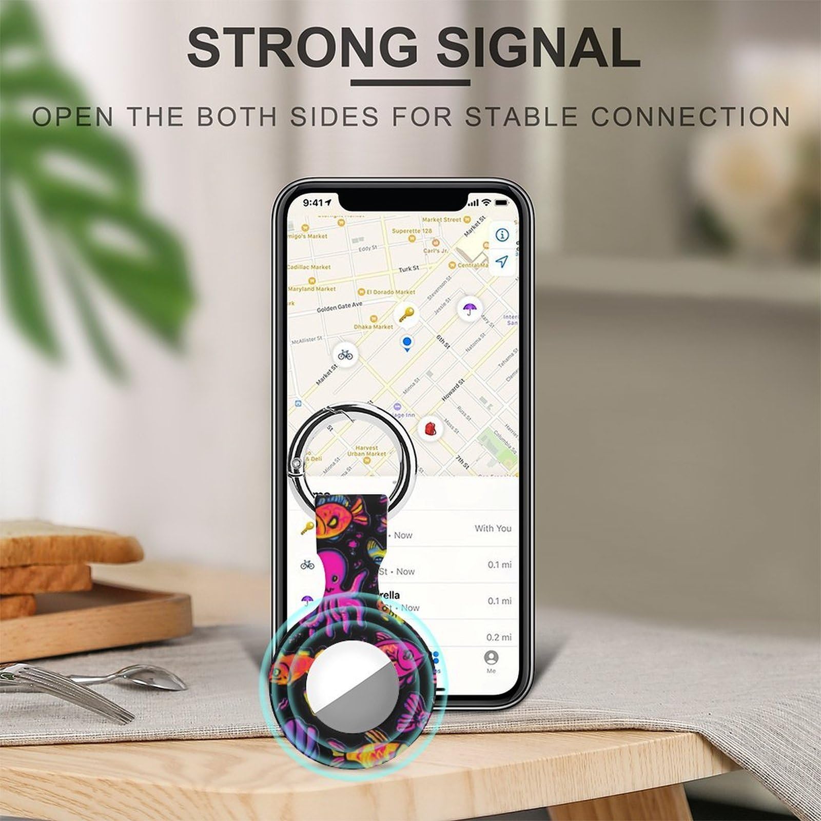 Meerestiere, kompatibel mit Airtag-GPS-Hüllen, 4 Stück