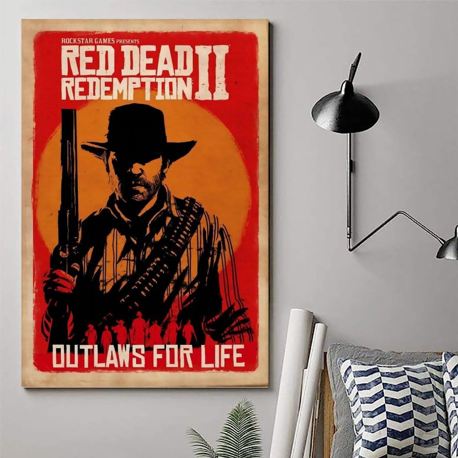 Game Canvas Poster Red Dead Redemption 2 Game Scene Wall Art