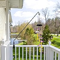 Vista 4 de ERYTLLY Gancho de cubierta de alcance extendido para poste de pared, gancho extensible y soporte de pared de 43 pulgadas para colgar comedero