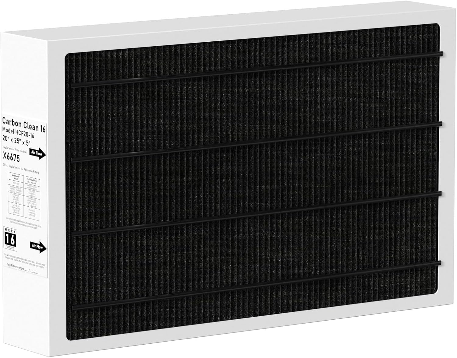 X6675 20x25x5 Merv 16 Air Filter Healthy Climate Carbon Clean Efficient