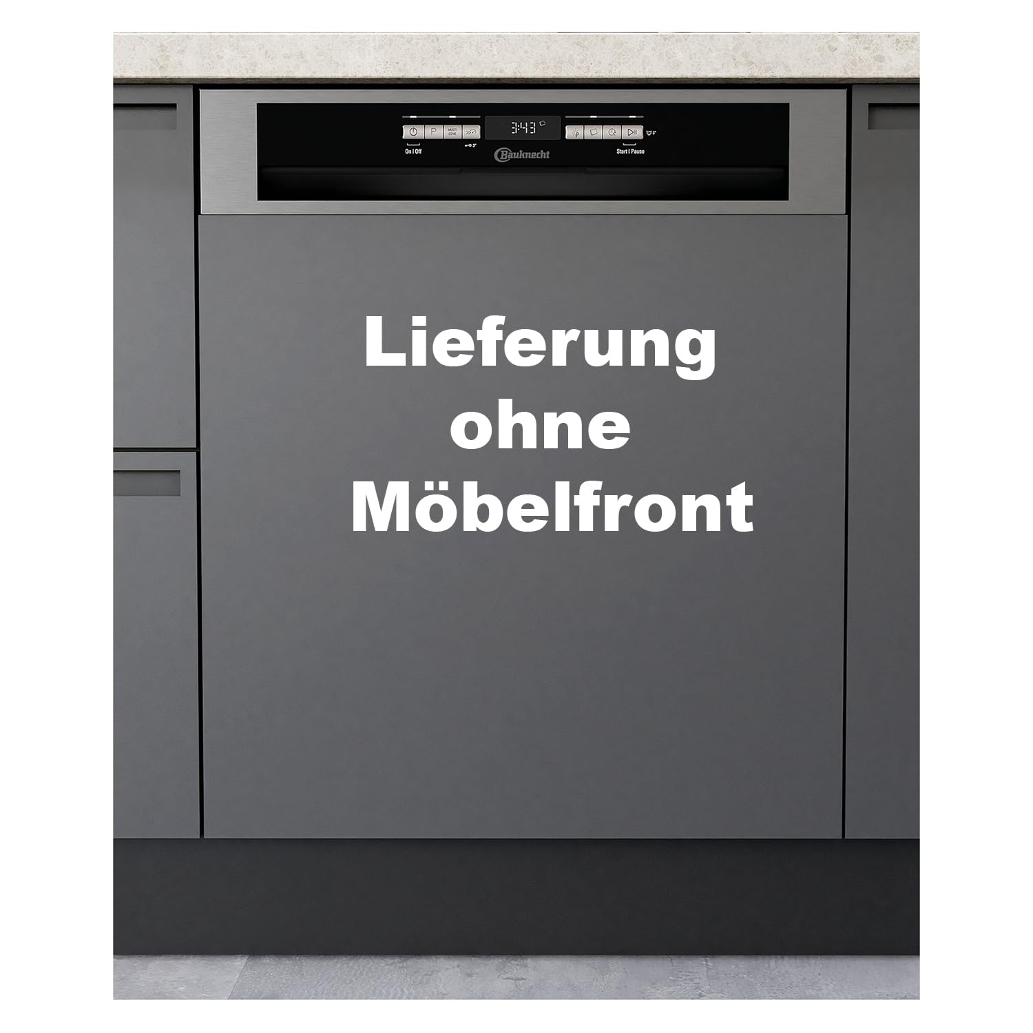 Bauknecht B6B D841A X teilintegrierbarer Geschirrspüler / 60 cm/C / 14 Maßgedecke/PowerClean - Hochdruckdüsen/ActiveDry - automatisches Türöffnungssystem/Besteckschublade