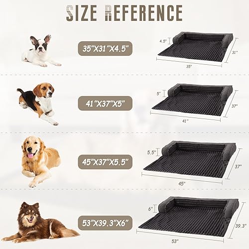 Miniatura 4 de WINDRACING Sofá cama de lujo para perro, funda lavable y calmante para sofá, protector de sofá para perros, sofá cama impermeable, tapete para cama