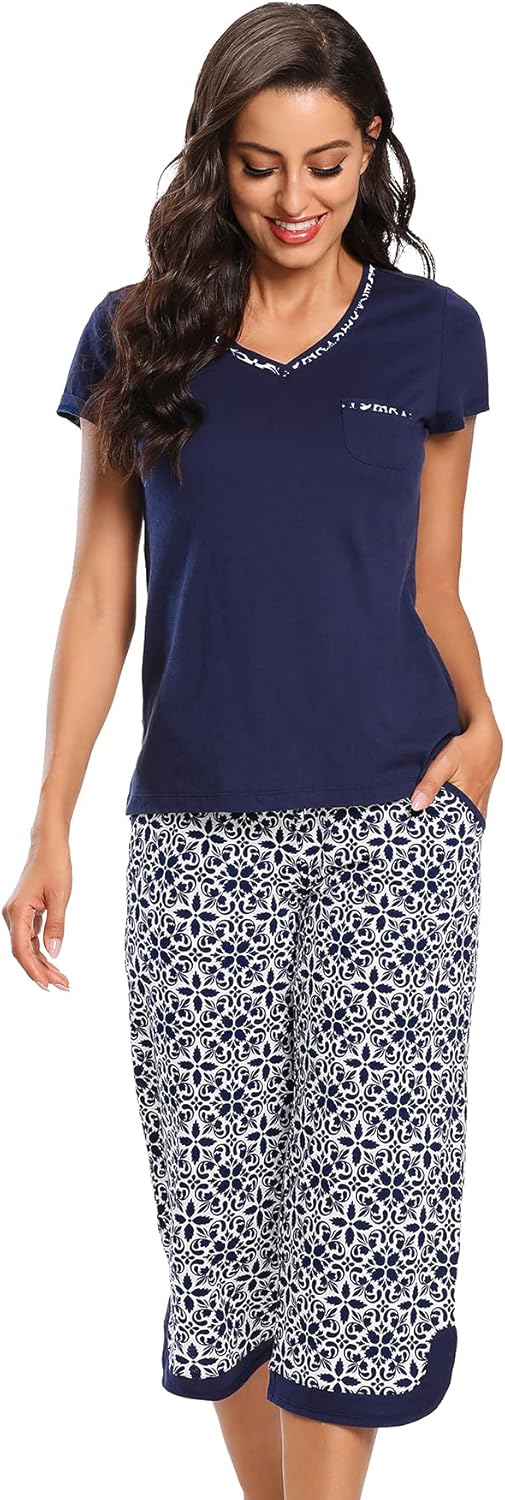 IZZY + TOBY Women's Sleepwear Tops With Capri Pants Pajama Sets - Image 6