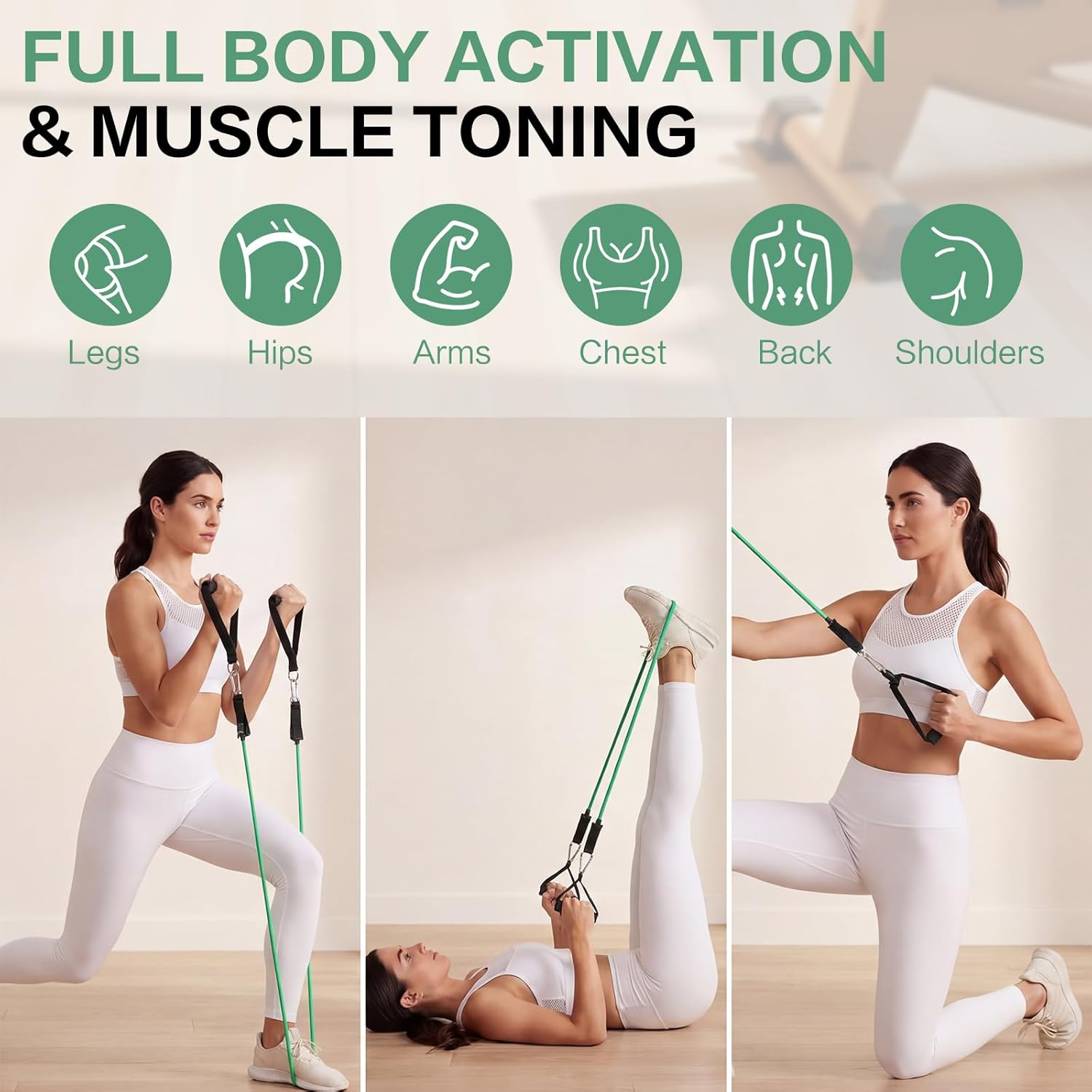 12 Pcs Resistance Bands with Handles Set, Weight Stretch Exercise Workout Bands, Latex Elastic Straps for Men Women Working Out, Strength Training, Home Fitness