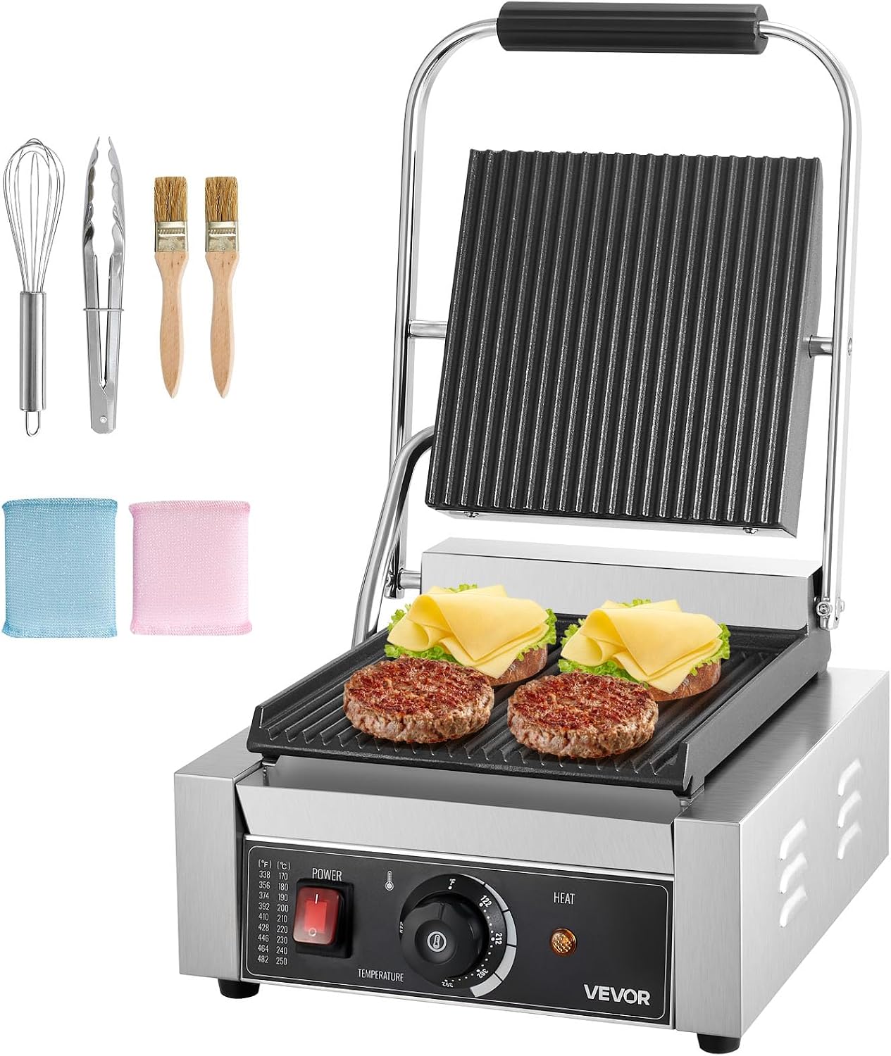 VEVOR Commercial Panini Grill S-811B