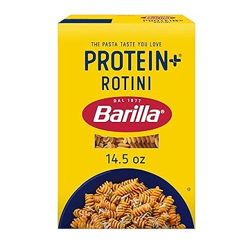 Barilla Protein+ Plus Rotini Pasta, 14.5 Ounce - plant based - Made from Lentils, Chickpeas & Peas - Non-GMO, Kosher Certified