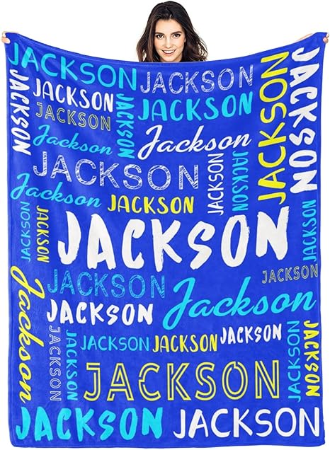 Personalized Name Blanket Customized Baby Blankets for Girls Boys Adults Monogrammed Blankets and Throws Christmas Birthday Mothers Fathers Valentines Day Gift