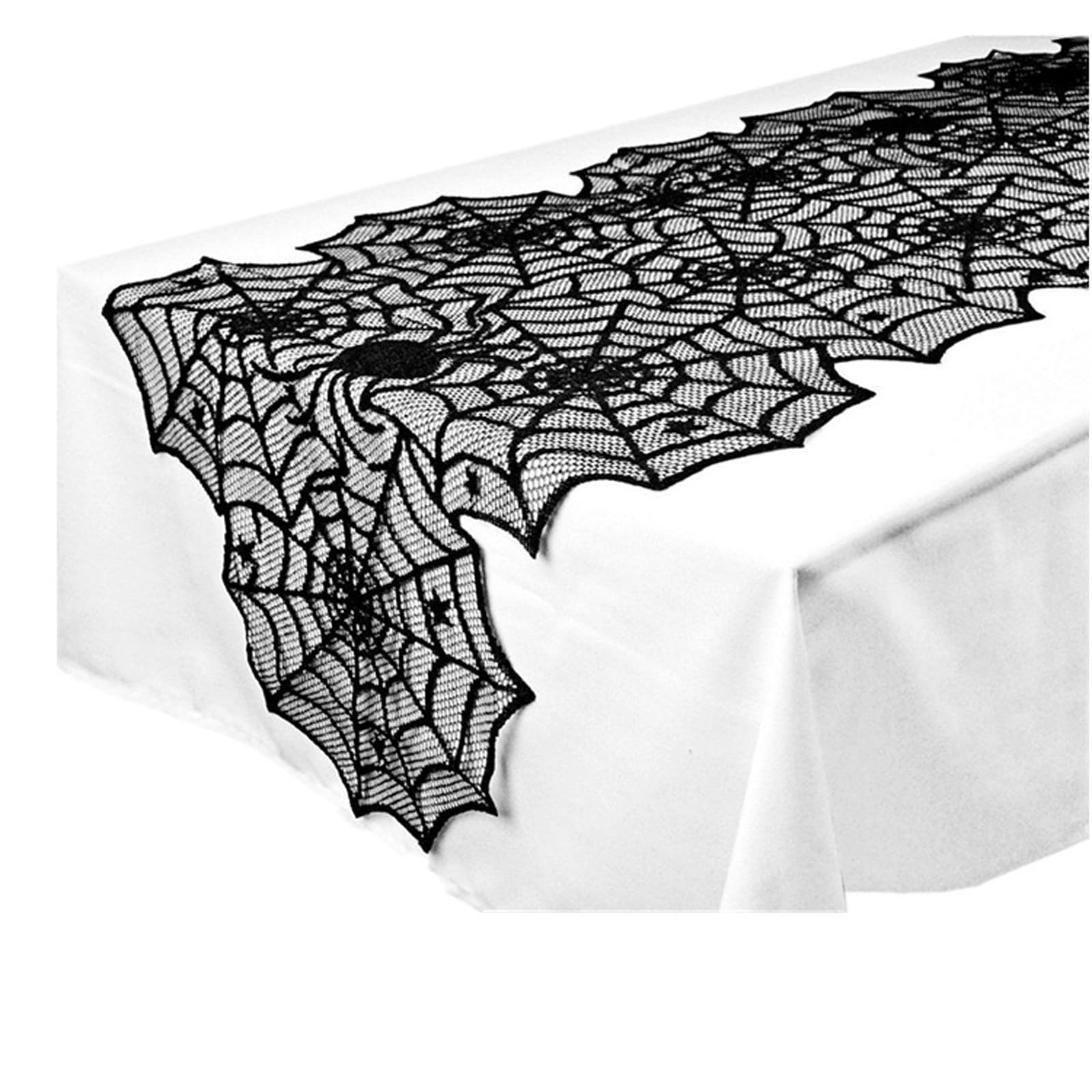 Set di runner da tavola e paralume a tema Halloween, lavabile in lavatrice, tovaglia decorativa e copertura per luci