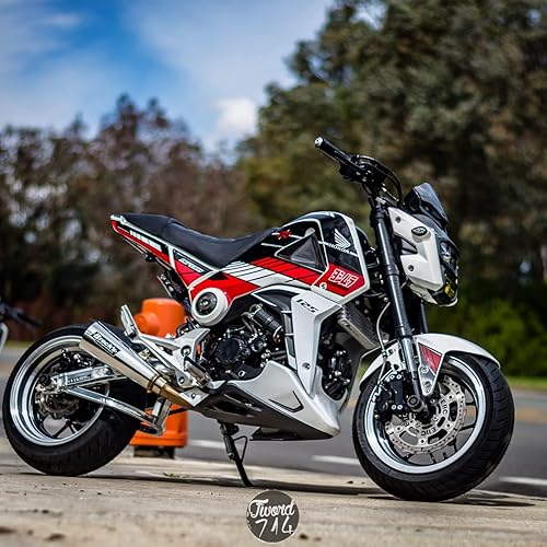 Miniatura 5 de Mokuo Cubierta redonda de la cerradura de la fibra de carbono de la motocicleta para Honda Grom Msx125 SF 2013-2016 Carenados Kit piezas
