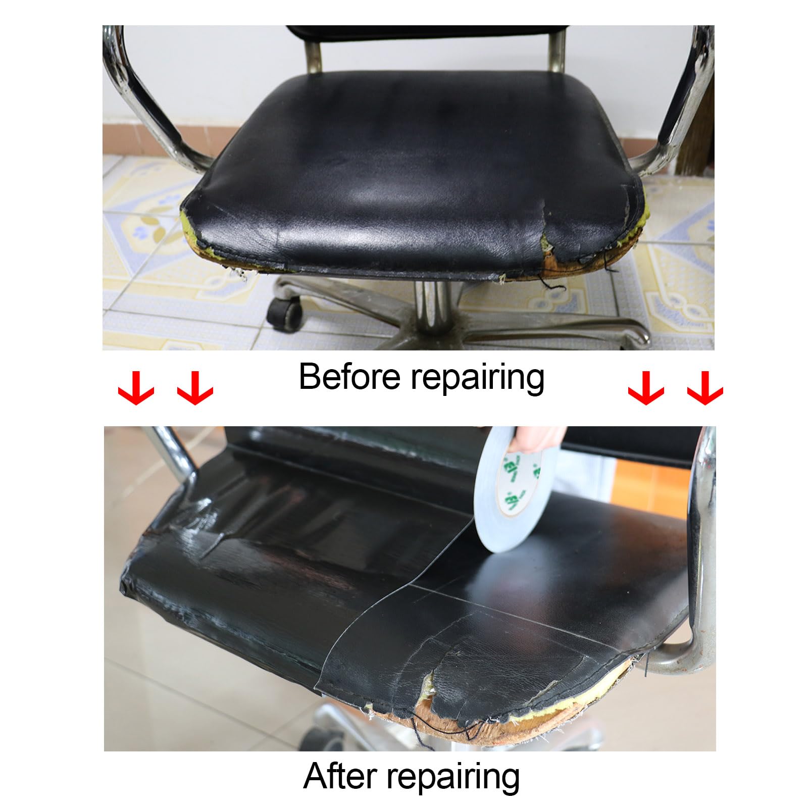 BOMEI PACK Cinta adhesiva de tela negra de 300 mm x 50 m, reforzada, resistente al agua, cinta adhesiva resistente para fijar reparaciones, manualidades, etiquetado, cajas de sellado para trabajos en