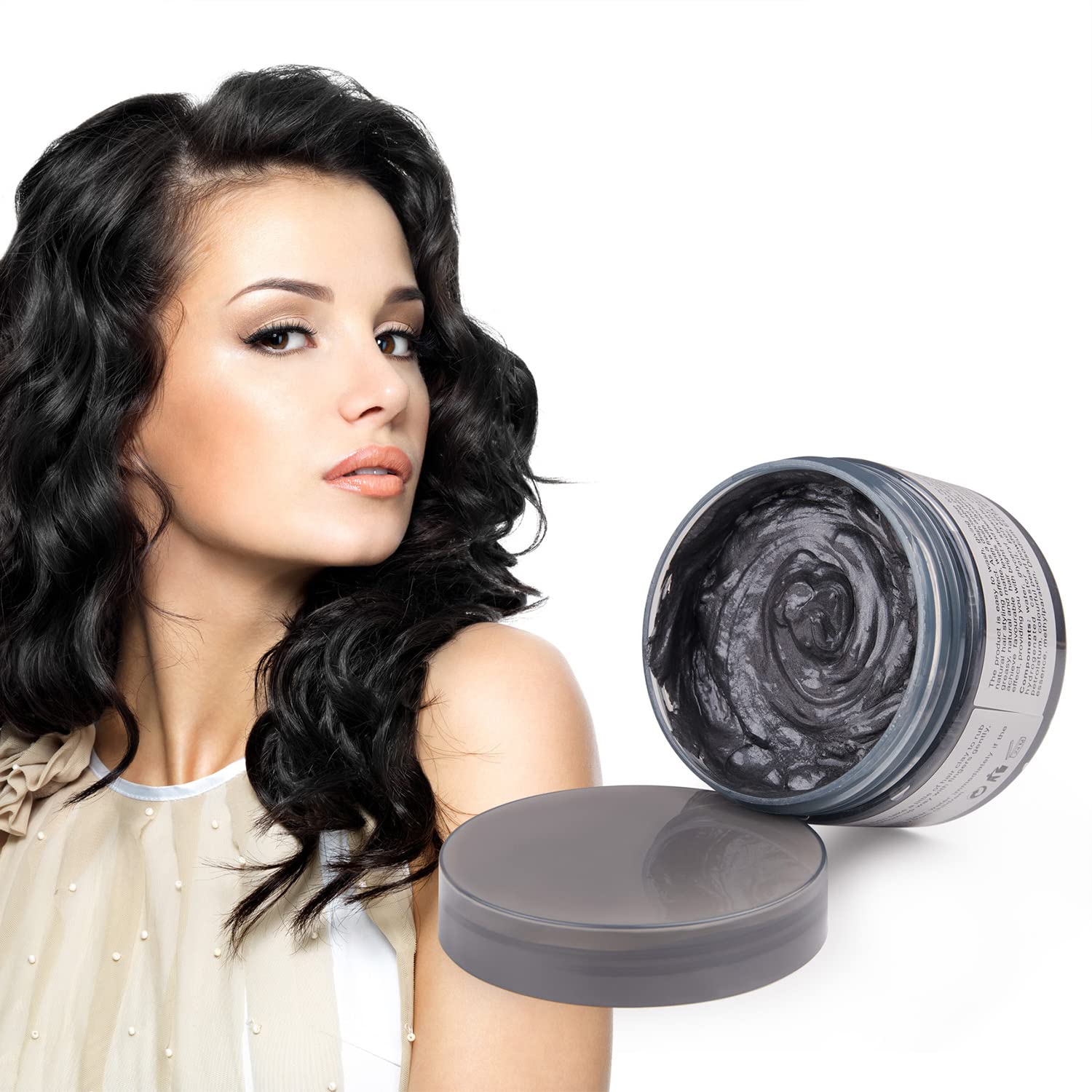 Black Hair Color Wax, Instant Hair Dye Wax 4.23 oz, Unisex