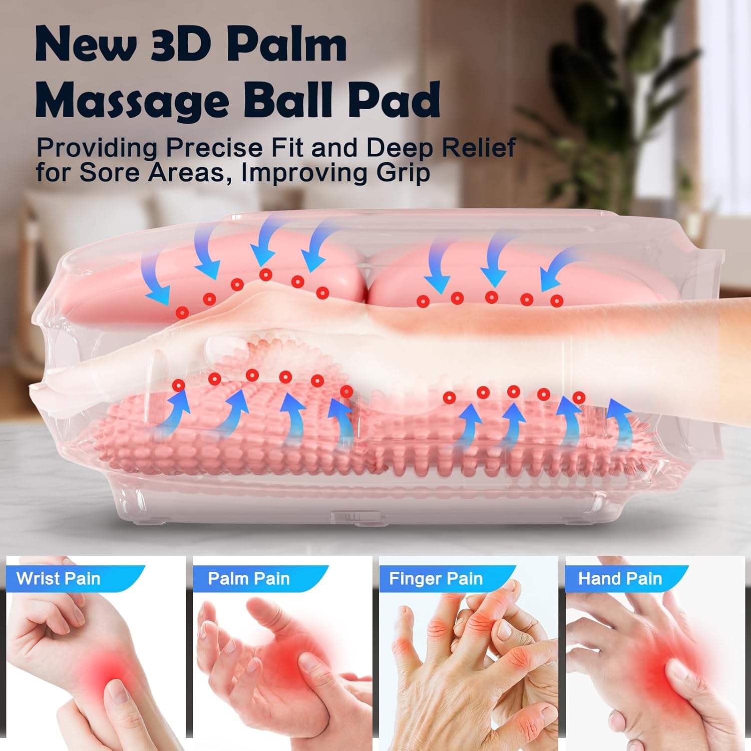 Hand Massager with Heat and Compression, Updated 5 in 1 Cordless Hand Massager, Finger Massager, Carpal Tunnel Relief & Wrist Relief Massager, Gift for Women Men, 3 Modes, 5 Gears, Scheduled Shutdown - Image 2