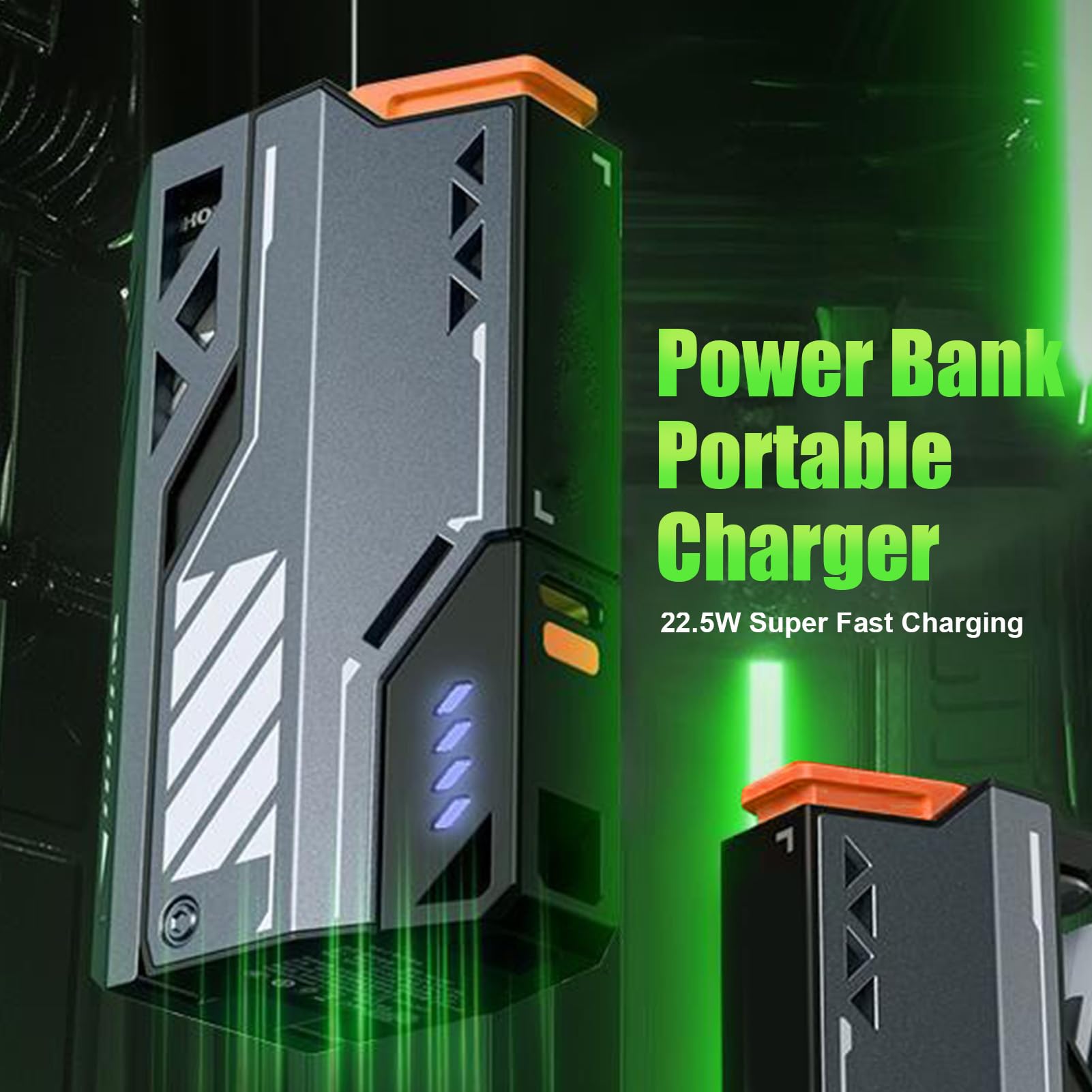 Asixxsix Power Bank, Batteria di Grande capacità da 5000 MAh Caricatore Portatile a Ricarica Rapida, Batteria Compatta e Leggera con Cordino per Lavoro, Viaggi, Escursionismo, Campeggio