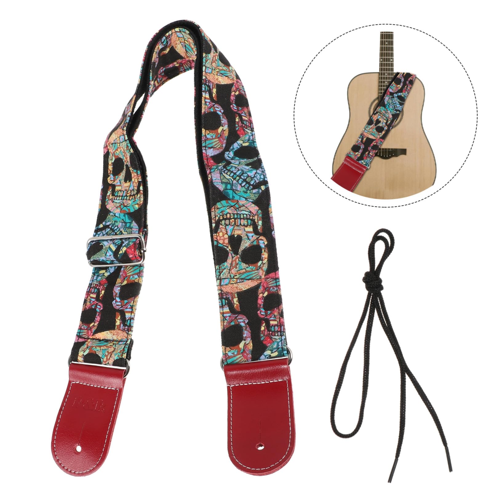 ibasenice 3piezas Correa De Guitarra Diseño Exagerado Cómoda y Ligera Para Actuaciones Al Aire y Músicos Accesorio Para Guitarra Acústica y Eléctrica